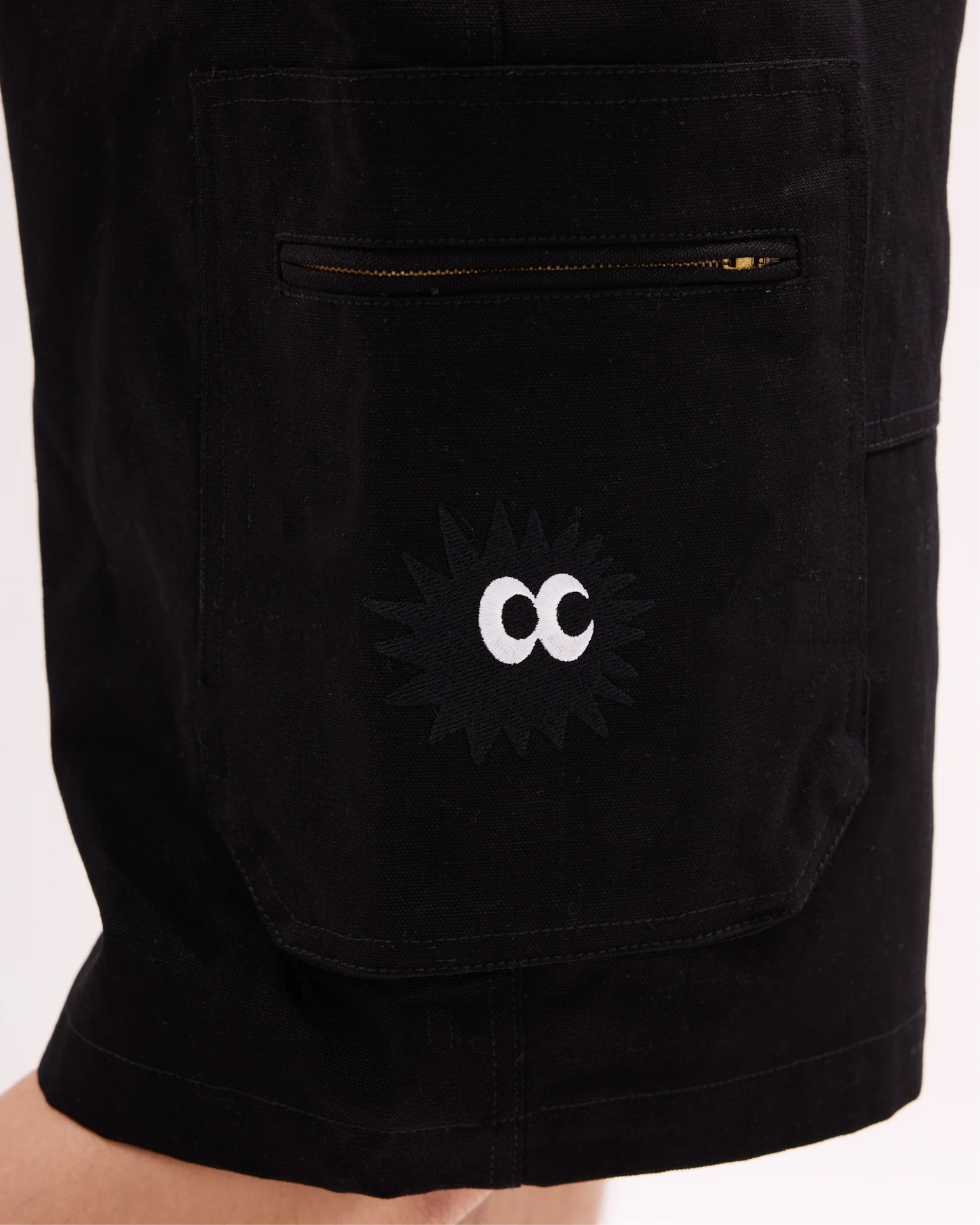 Utility Pocket Denim Short Black