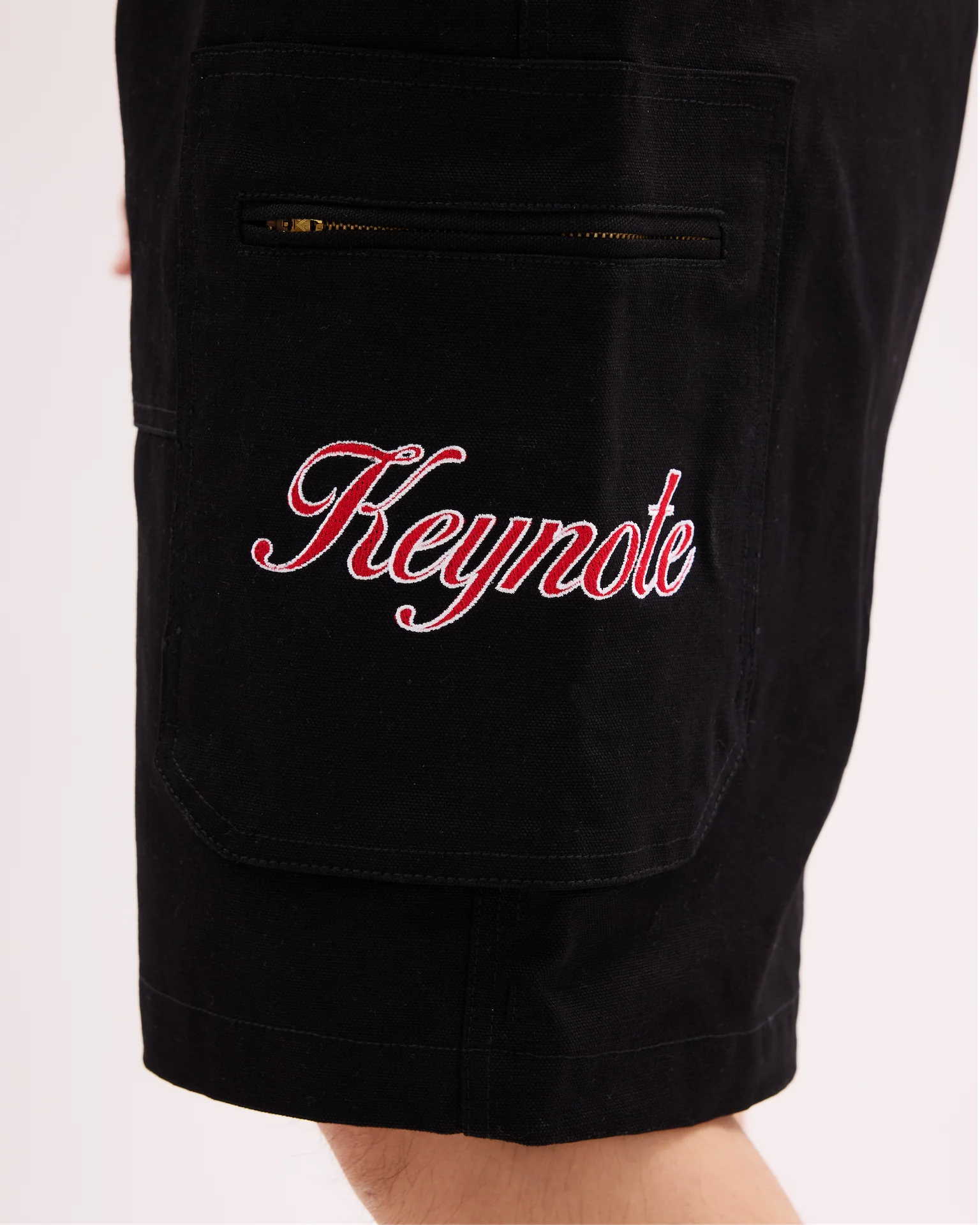 Utility Pocket Denim Short Black