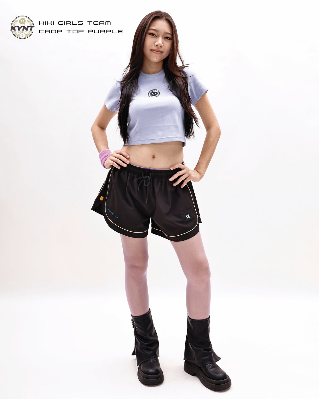 Kiki Girls Team Crop Top Purple