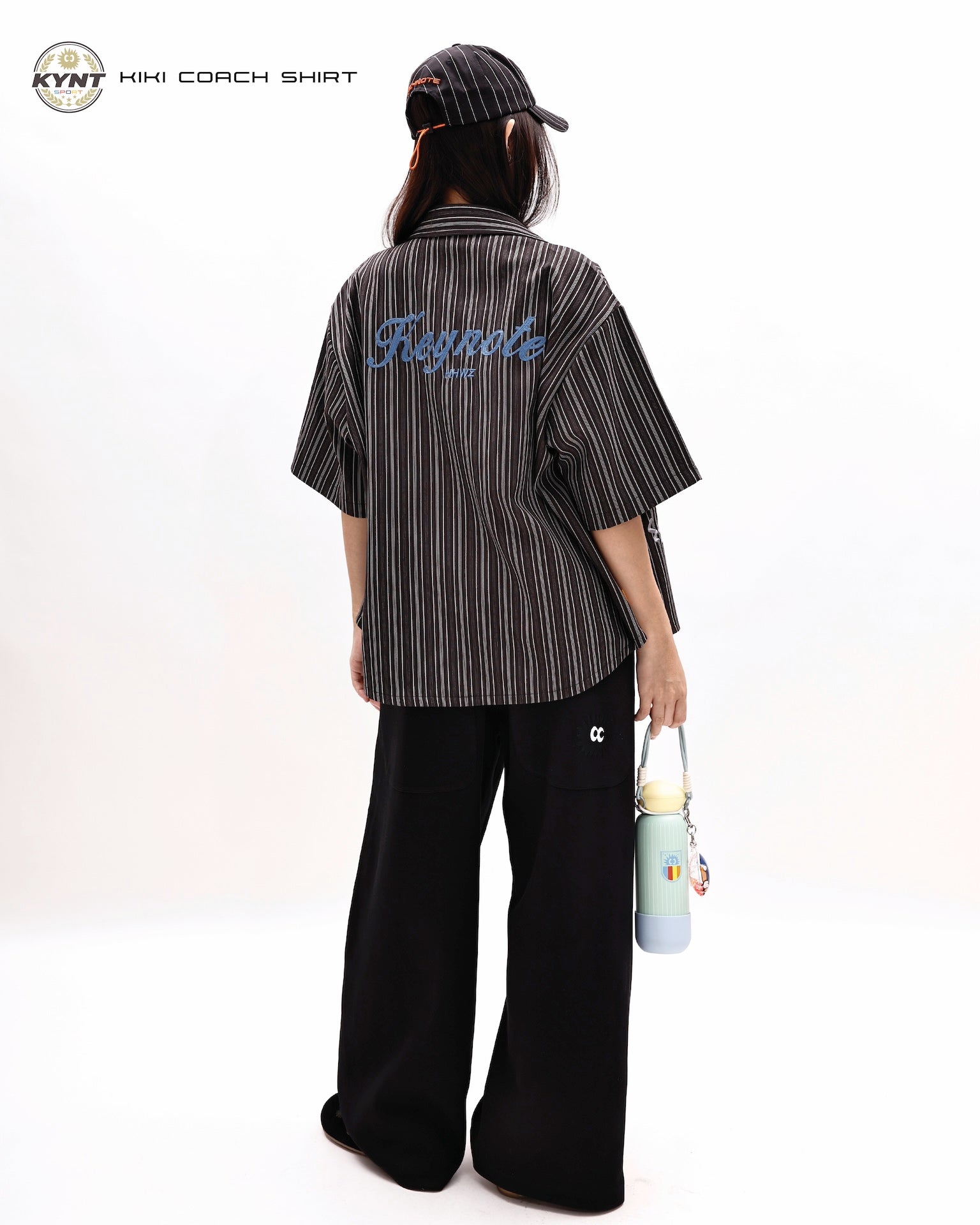KiKi Coach Stripe Shirt Black