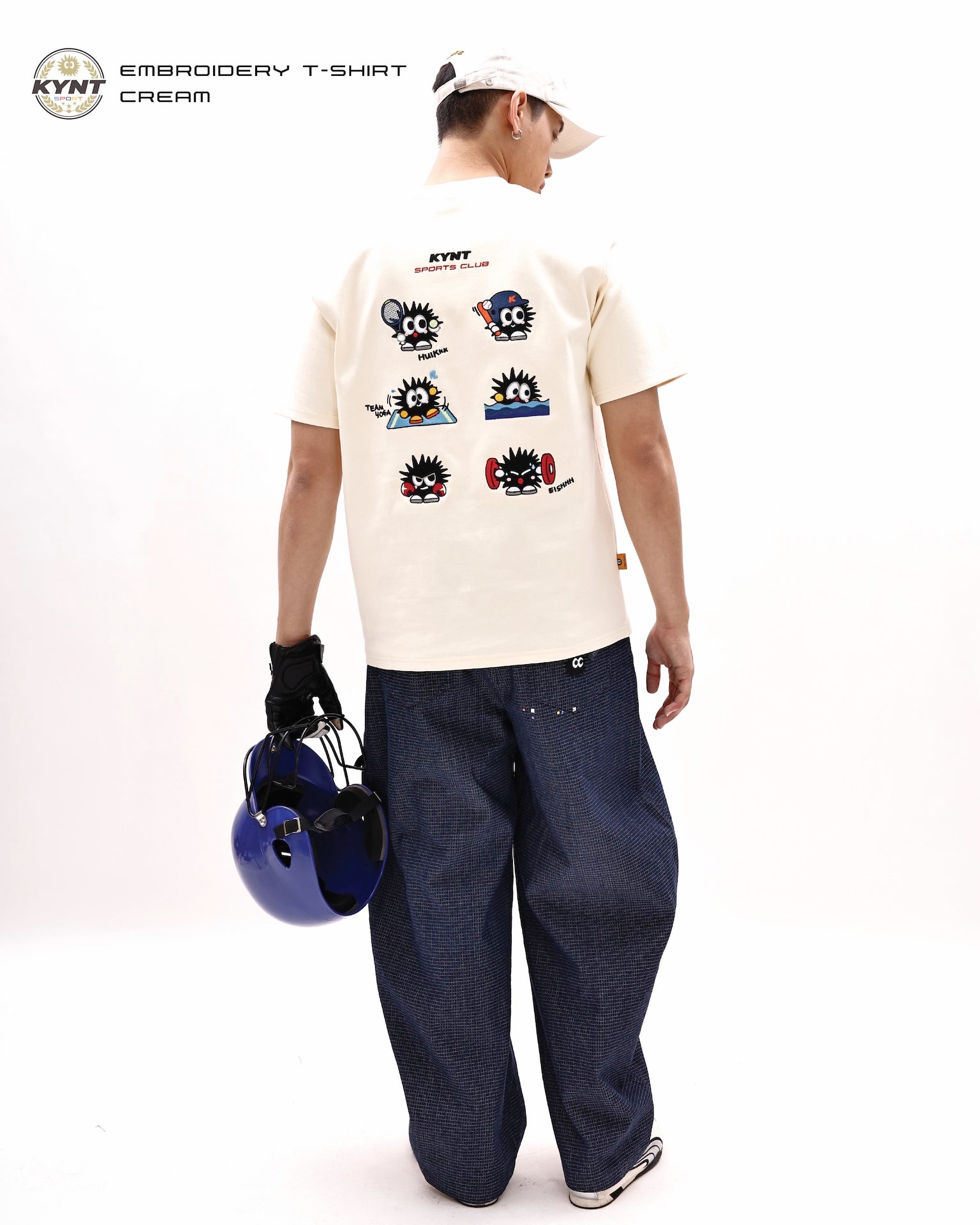 Embroidery T-Shirt Cream