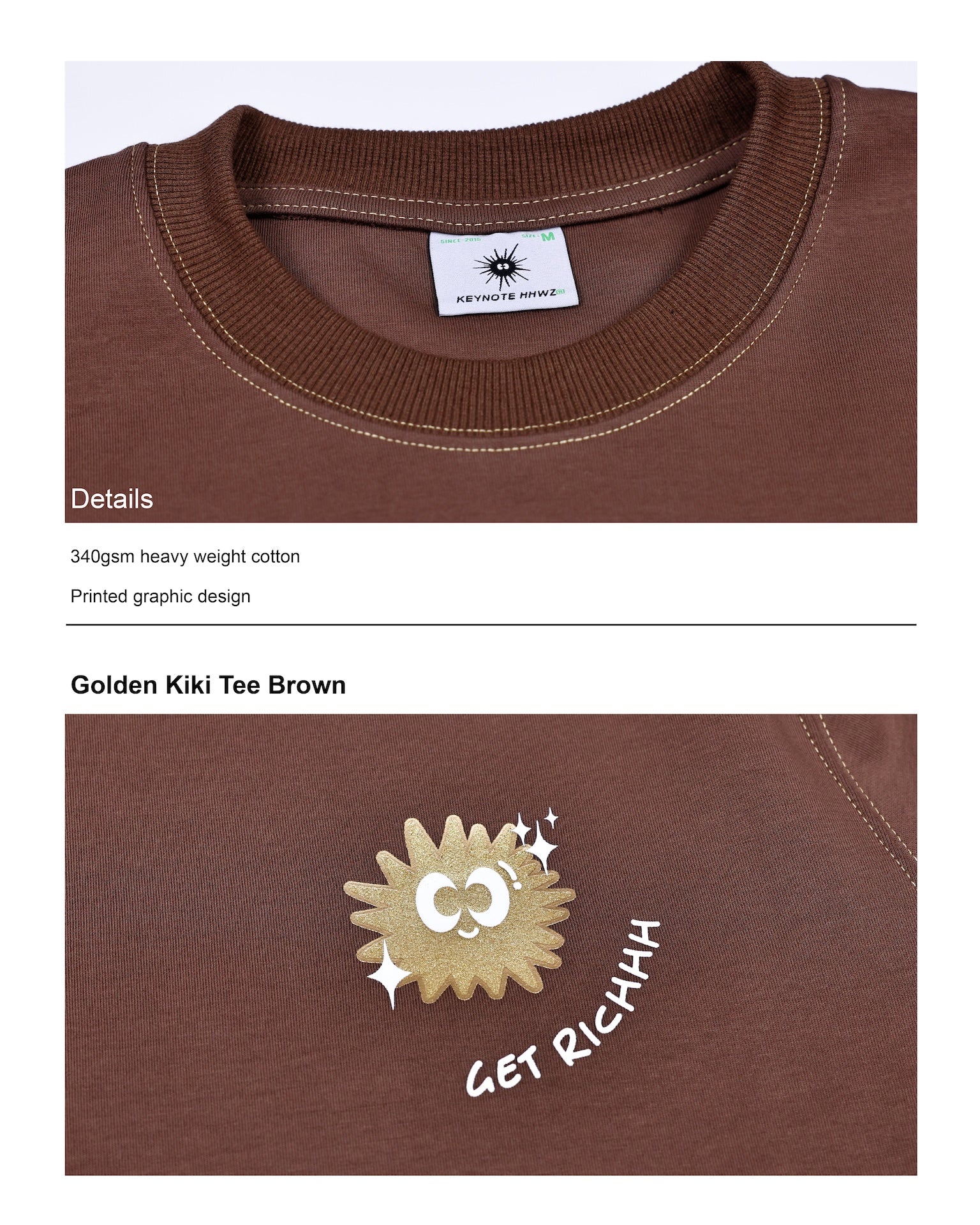 KEYNOTE | Golden Kiki Tee Brown - SWAGANZ