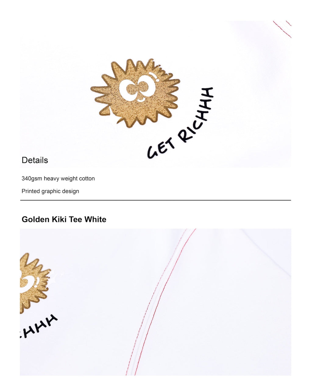 KEYNOTE | Golden Kiki Tee White - SWAGANZ