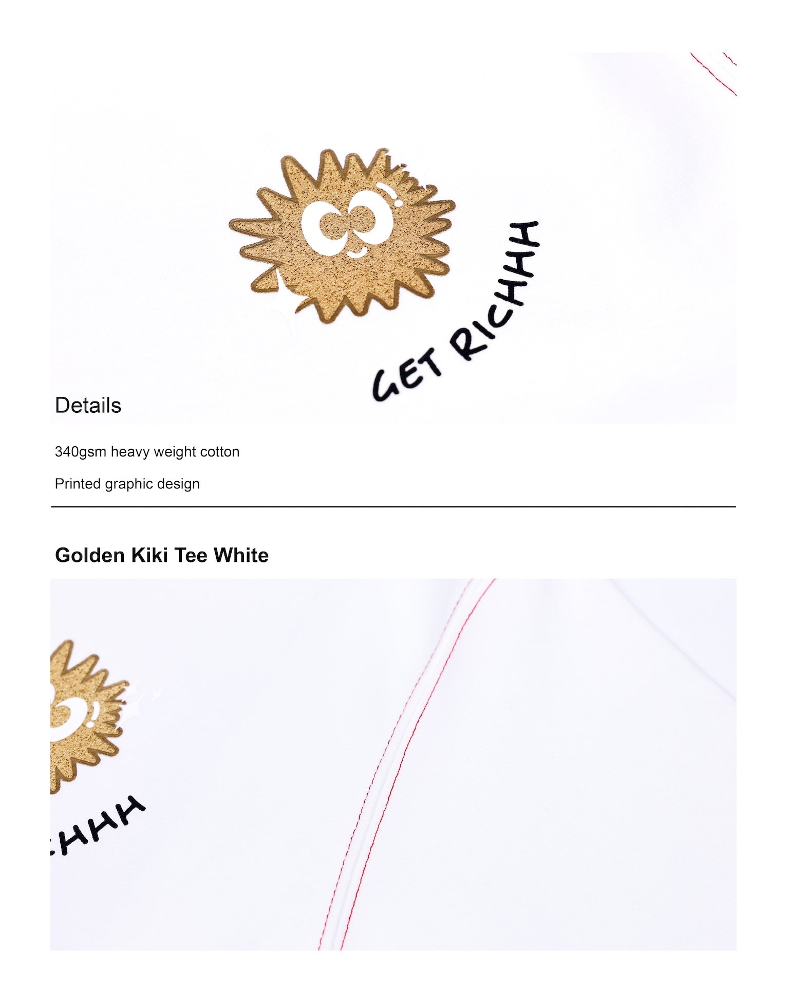 KEYNOTE | Golden Kiki Tee White - SWAGANZ