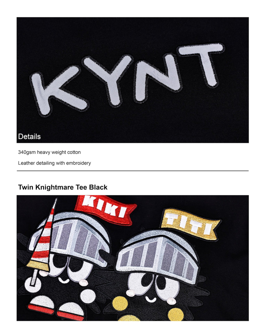KEYNOTE | Twin Knightmare Tee Black - SWAGANZ