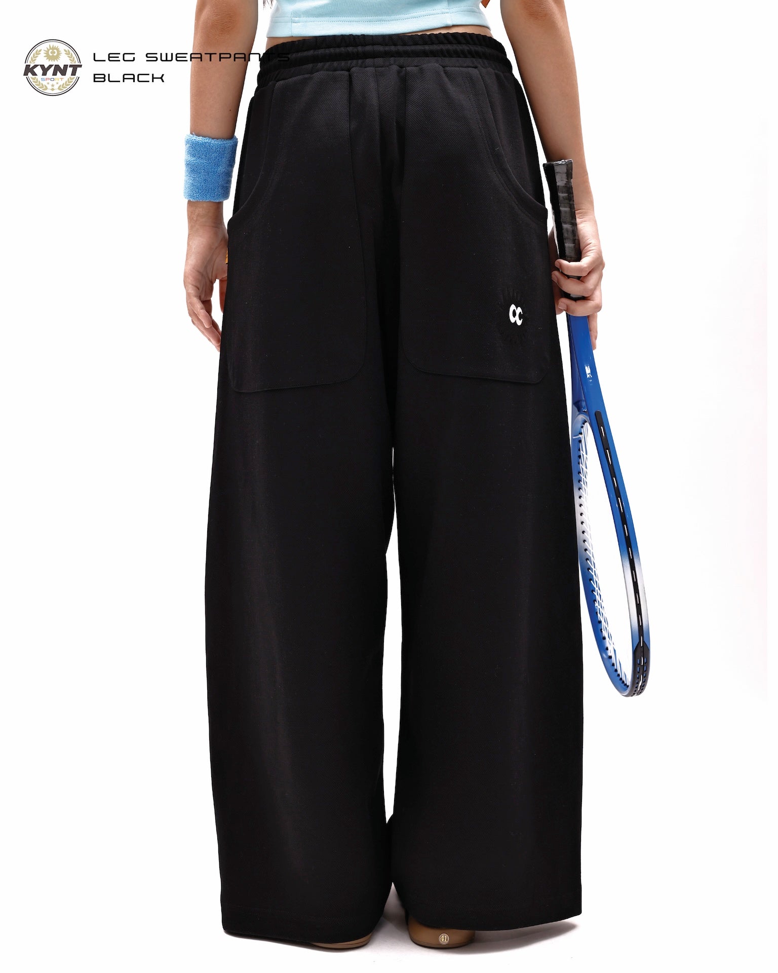 Wide Leg Sweatpants Black