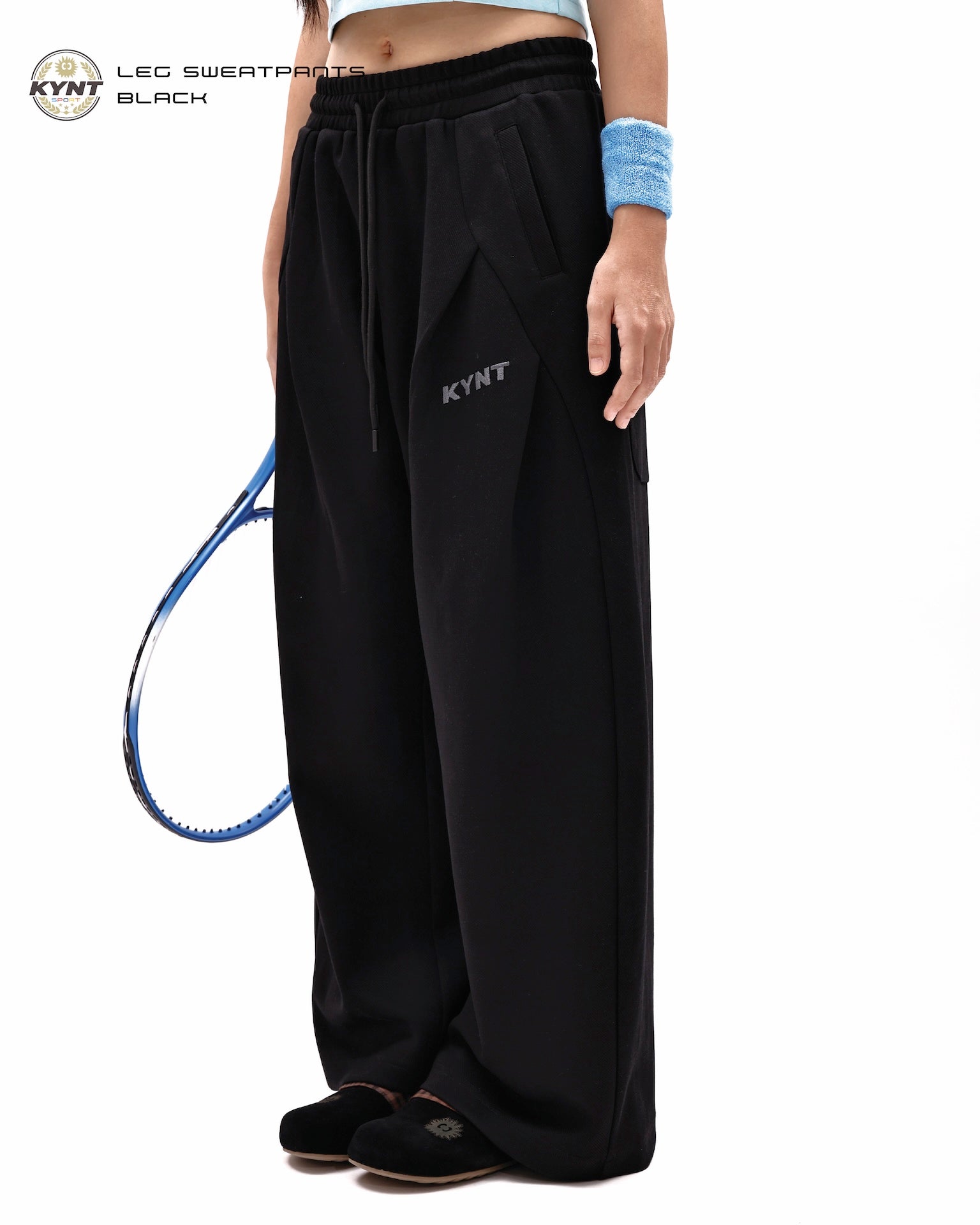 Wide Leg Sweatpants Black
