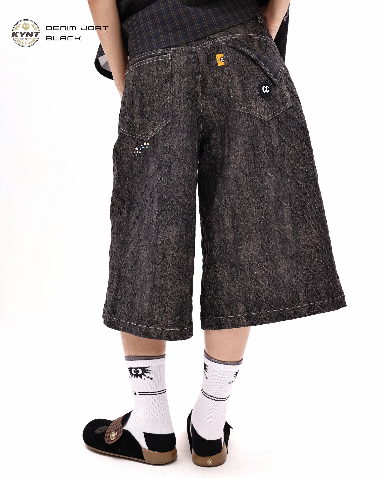 Denim Jorts Black