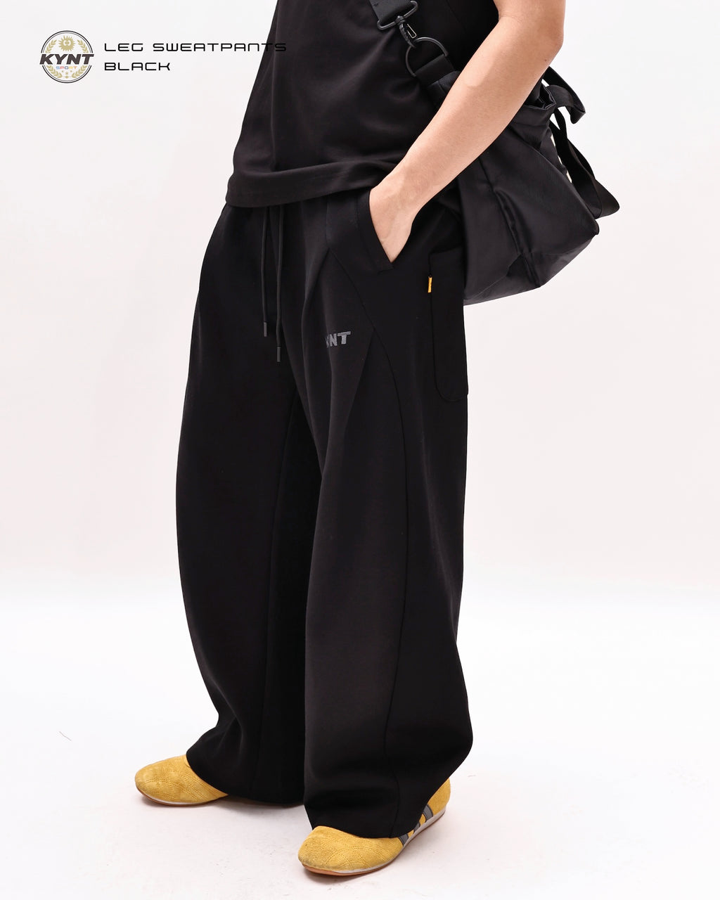 Wide Leg Sweatpants Black