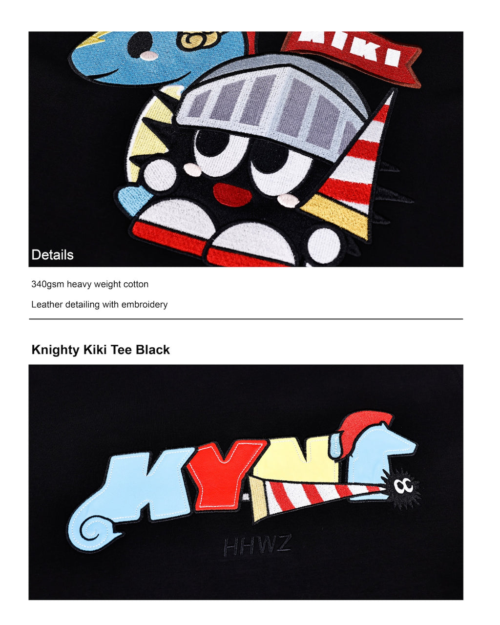 Knighty Kiki Tee Black