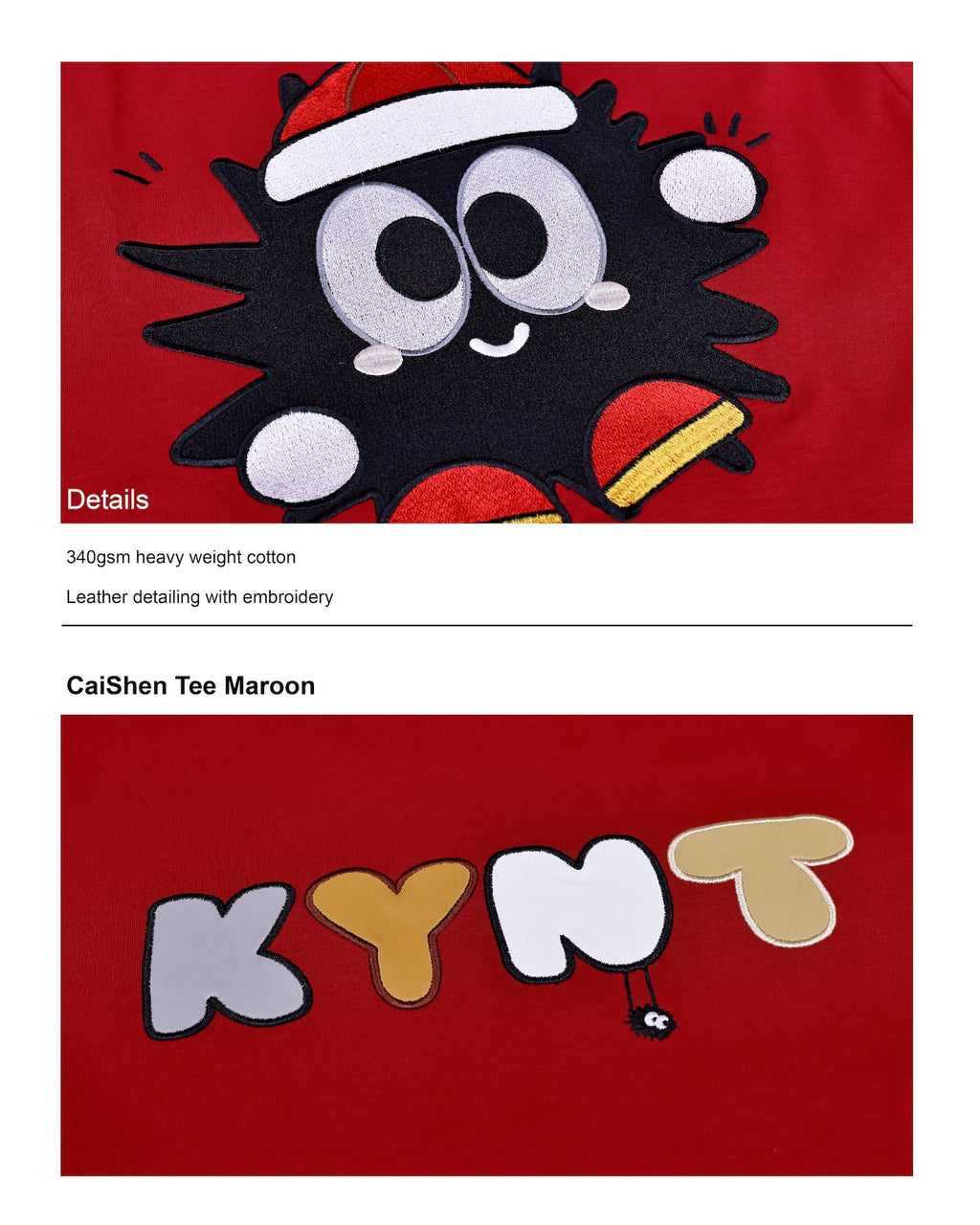 CaiShen Tee Maroon