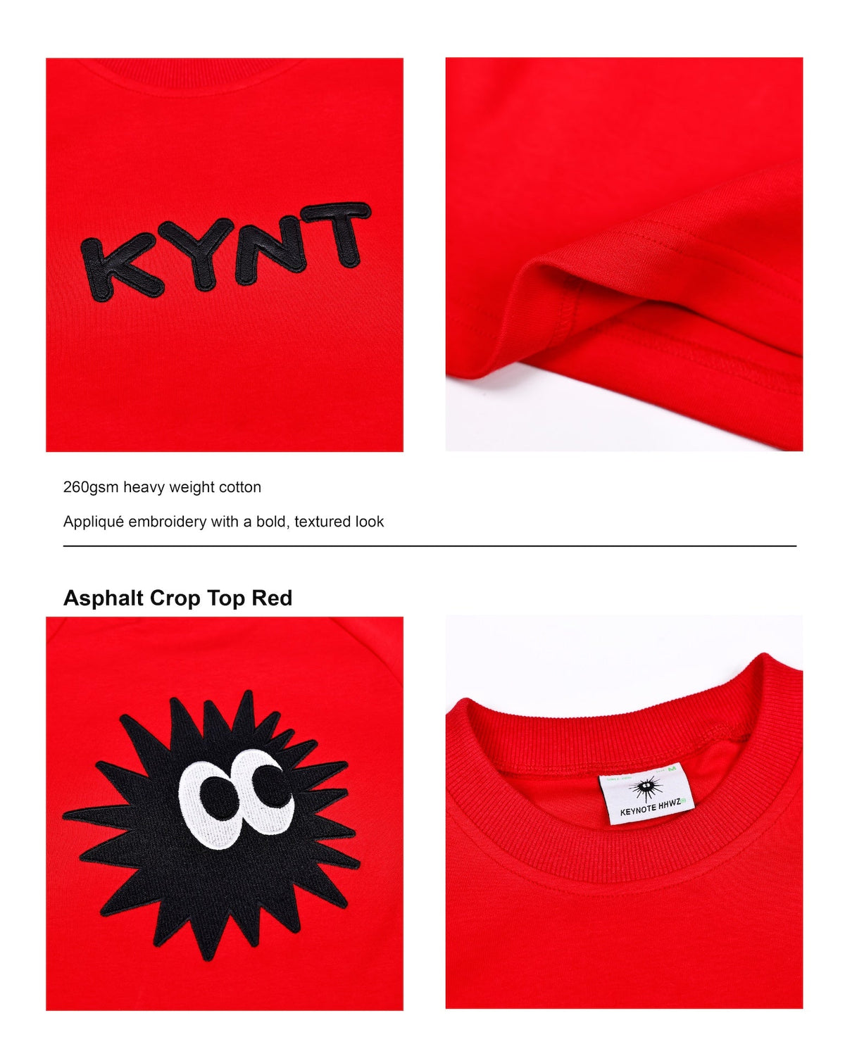 KEYNOTE | Asphalt  Crop Top Red - SWAGANZ