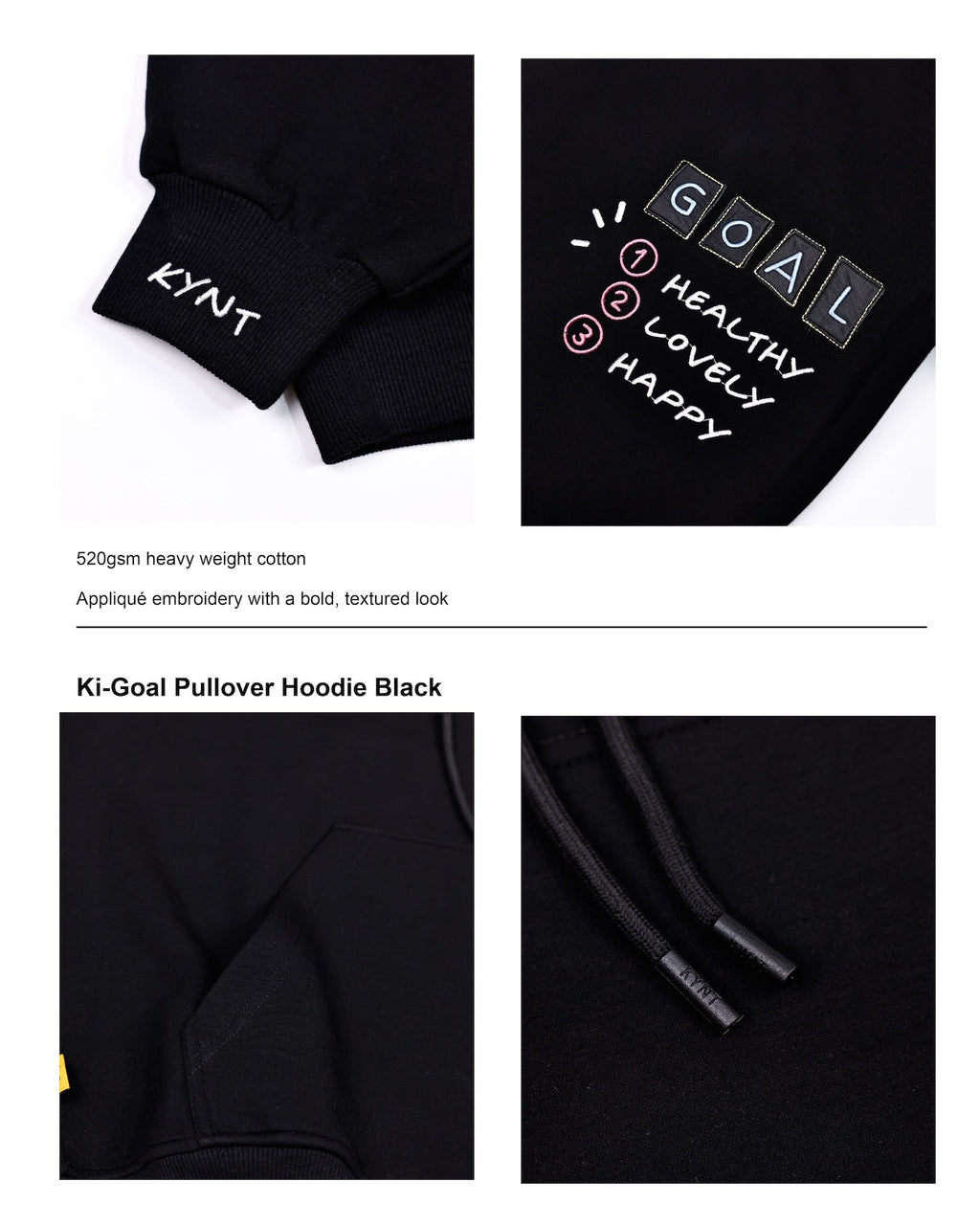 KEYNOTE | Ki-Goal Pullover Hoodie Black - SWAGANZ