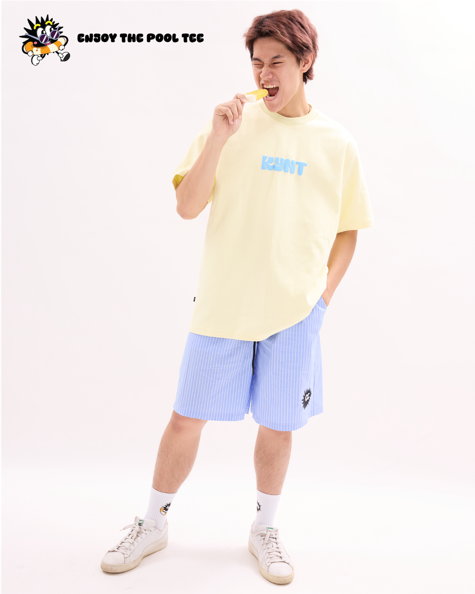 Enjoy The Pool Tee Yellow