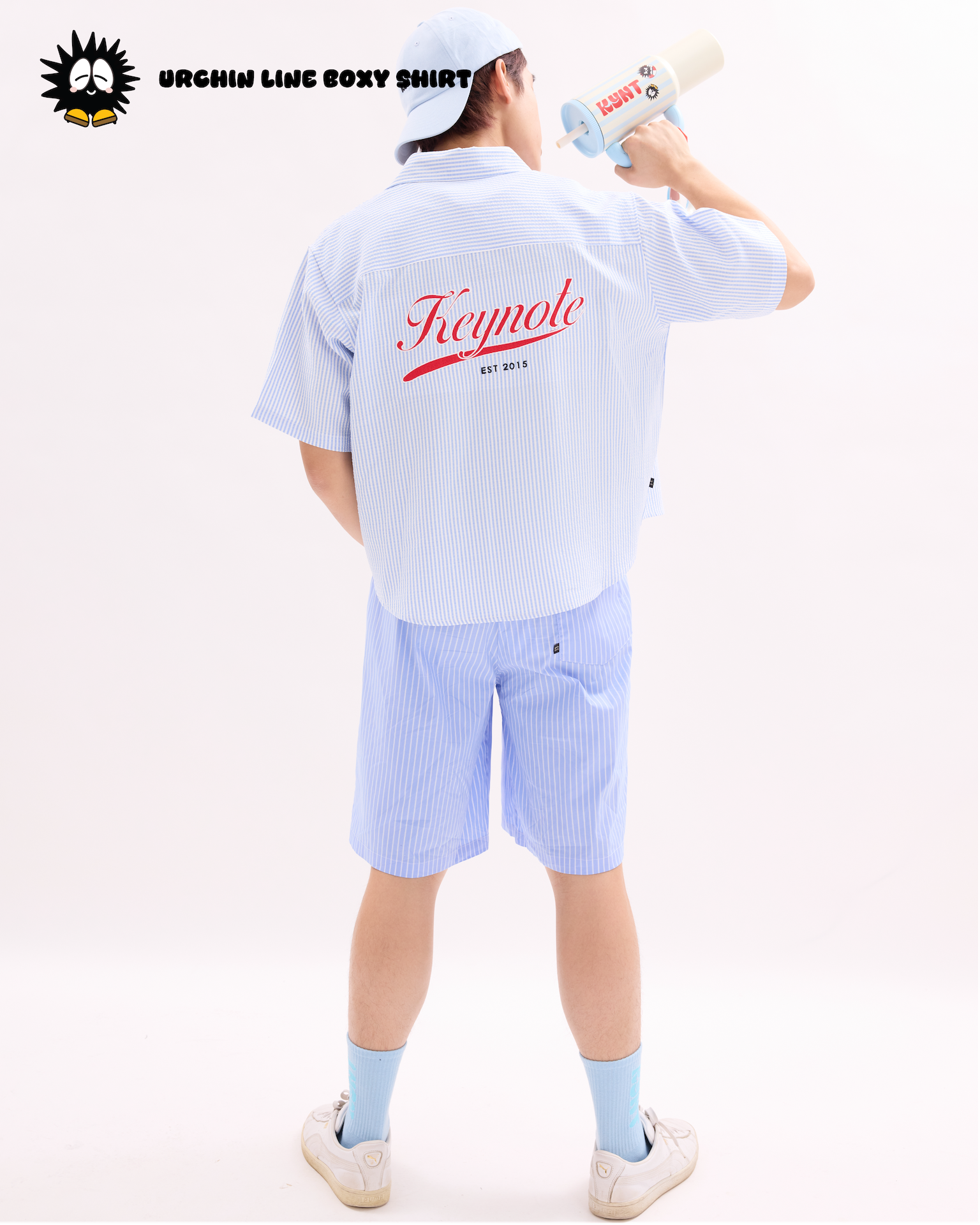 Women Urchin Line Shirt Blue