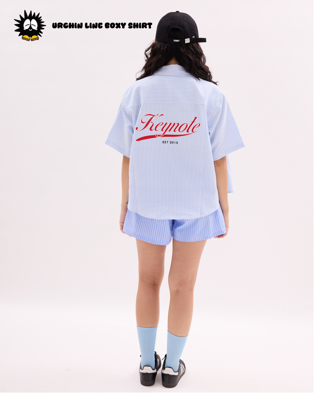 Women Urchin Line Shirt Blue