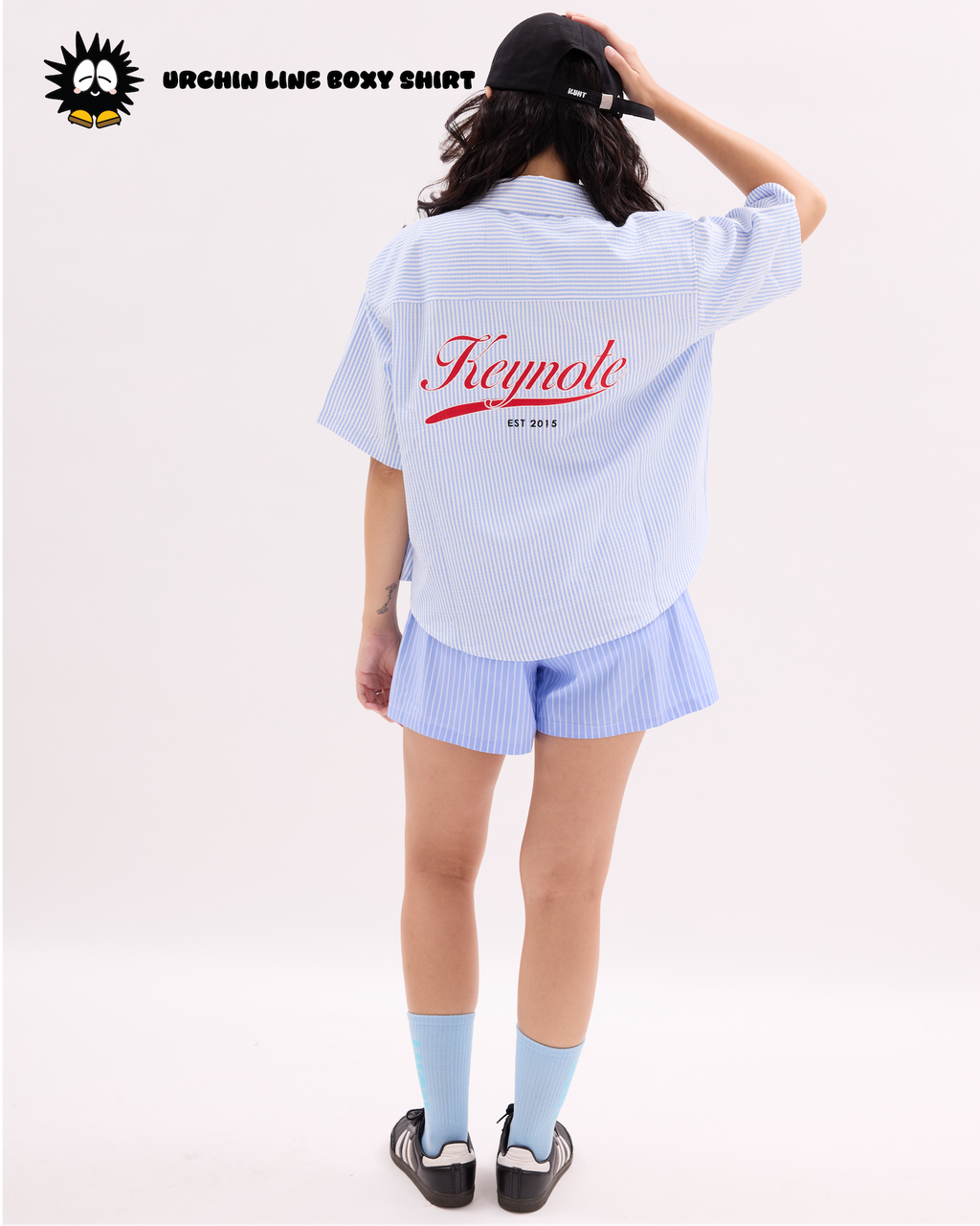 Women Urchin Line Shirt Blue