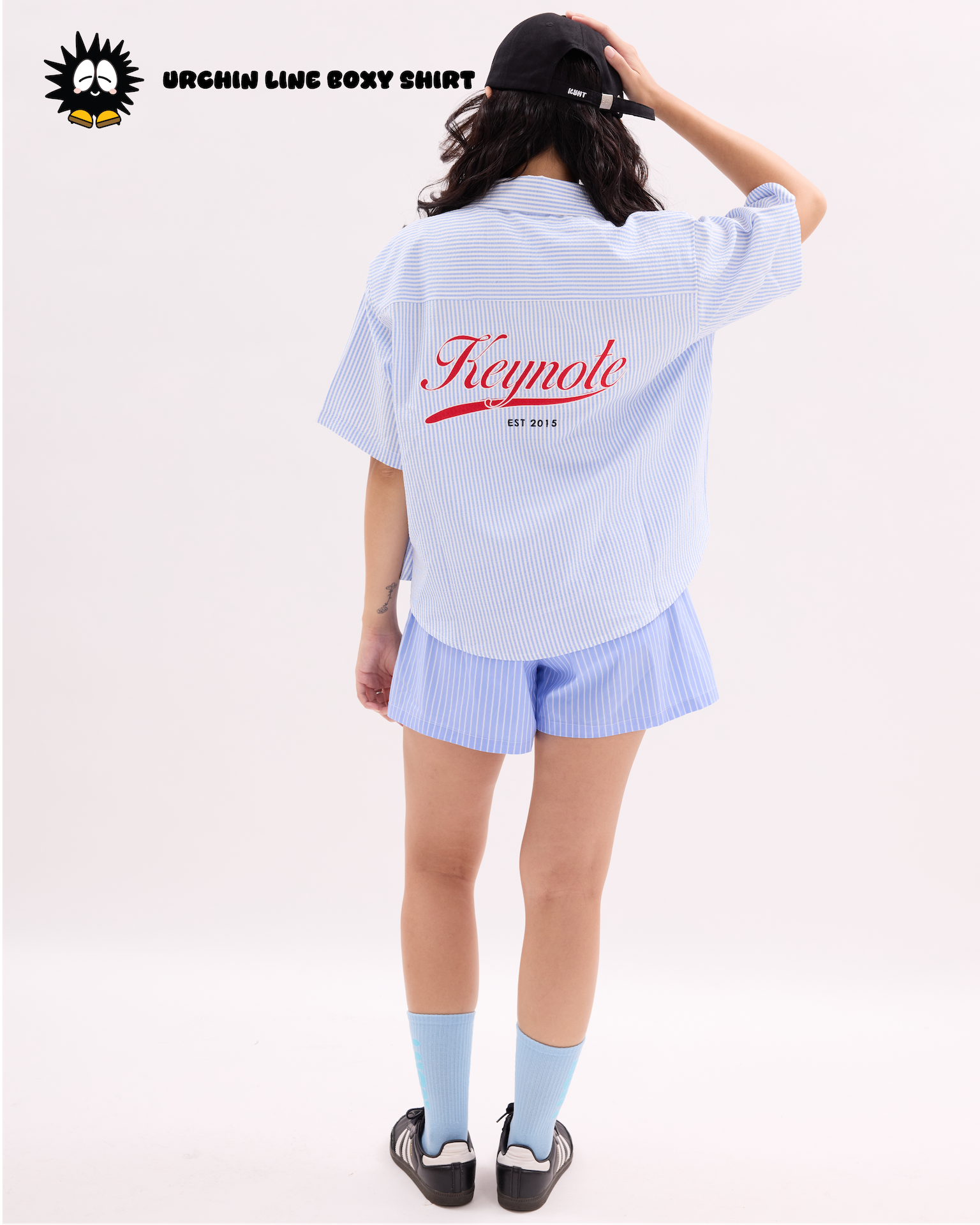 Women Urchin Line Shirt Blue