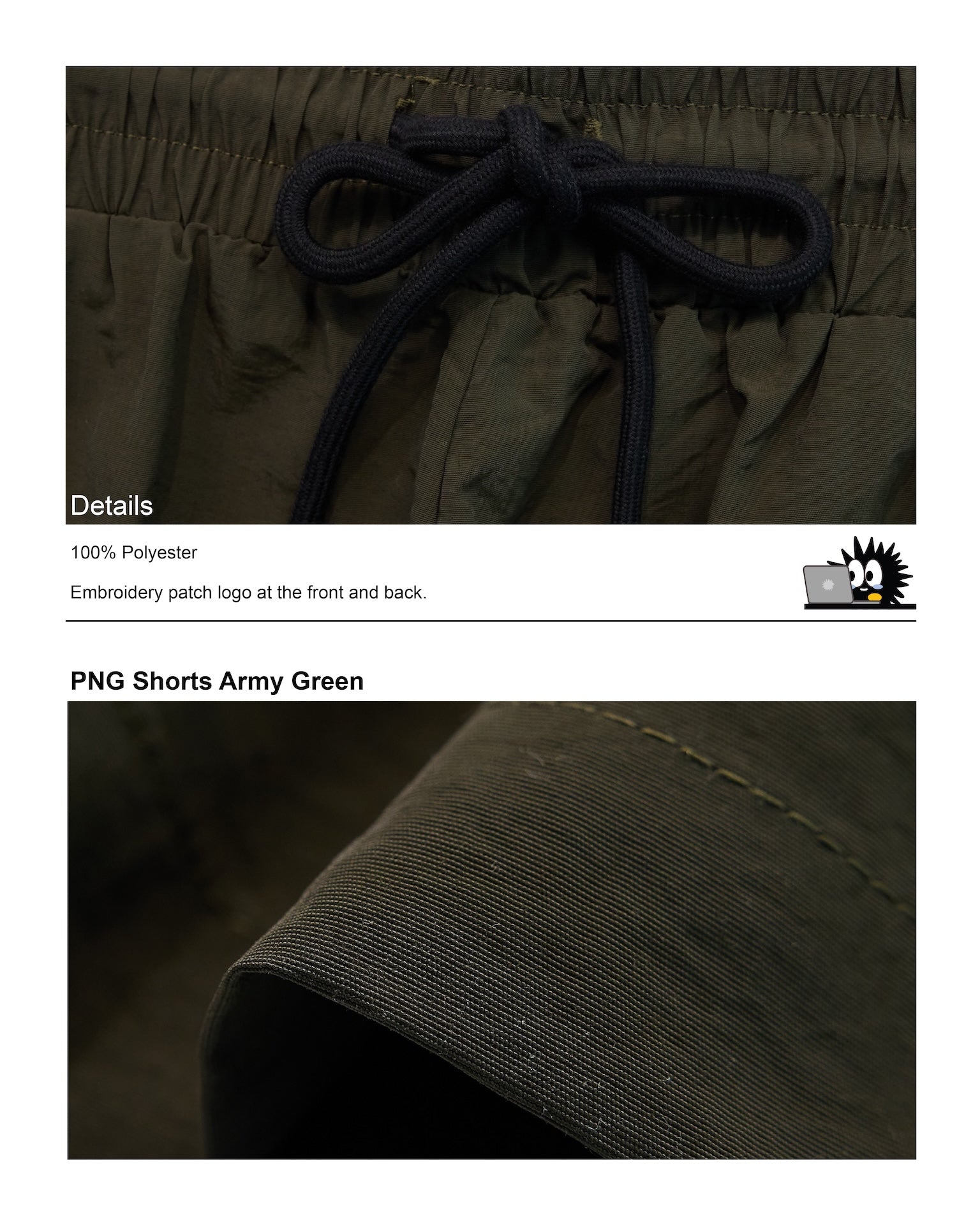 PNG Shorts Army Green