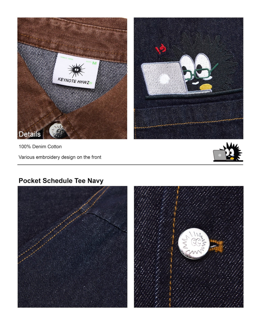 KEYNOTE | Workaholic Pocket Schedule Shirt Navy - SWAGANZ