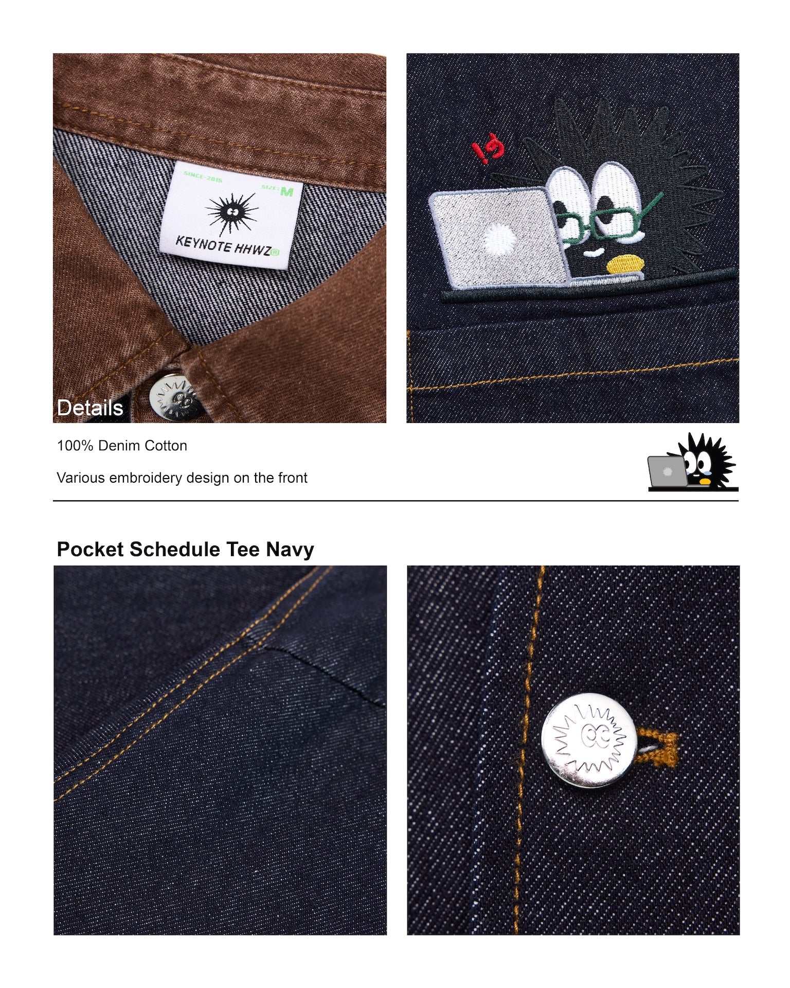 KEYNOTE | Workaholic Pocket Schedule Shirt Navy - SWAGANZ