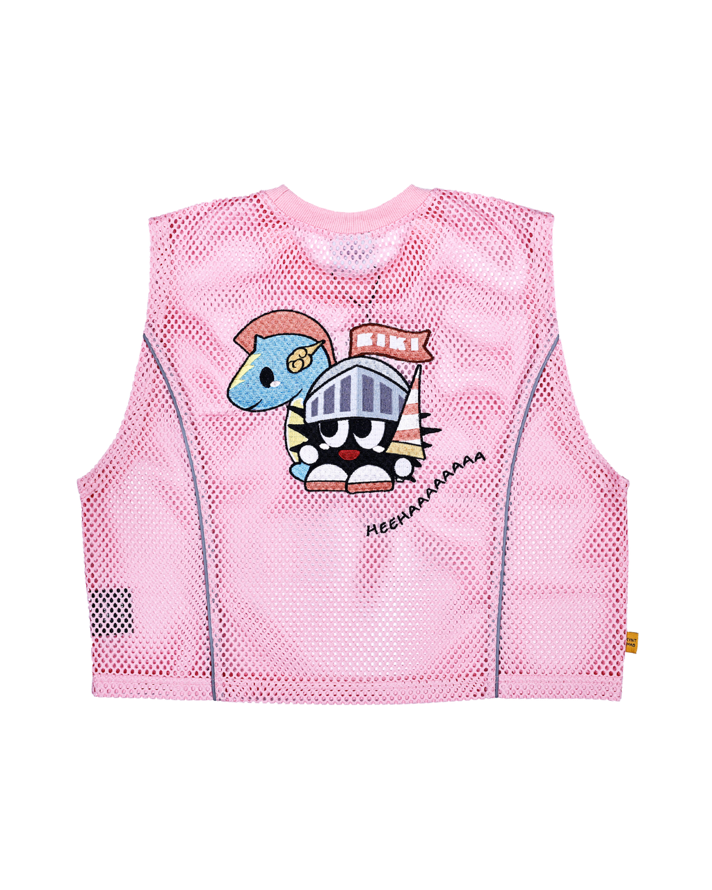 Sleeveless Mesh Crop Top Pink