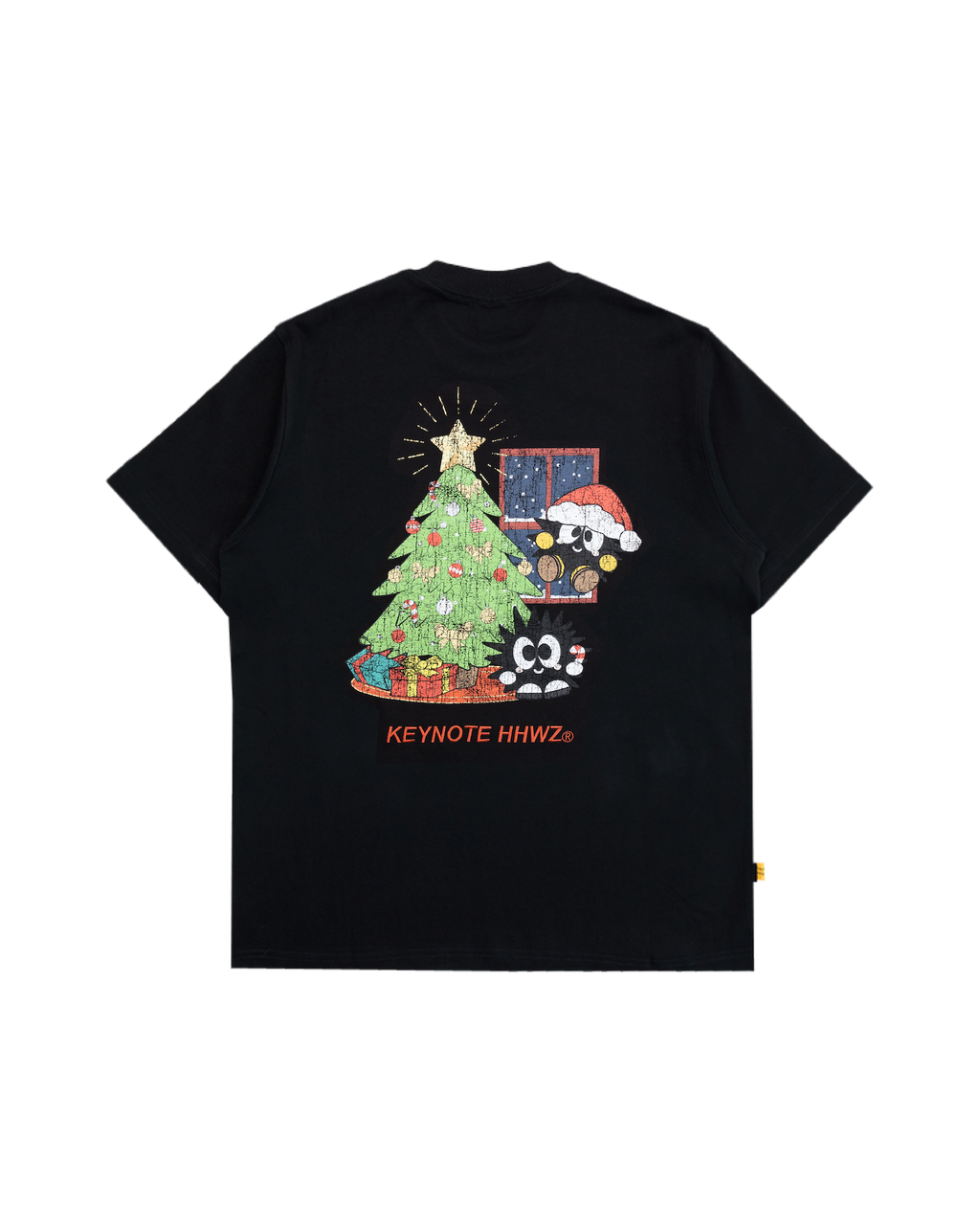 Festive Patchwork Tee Black