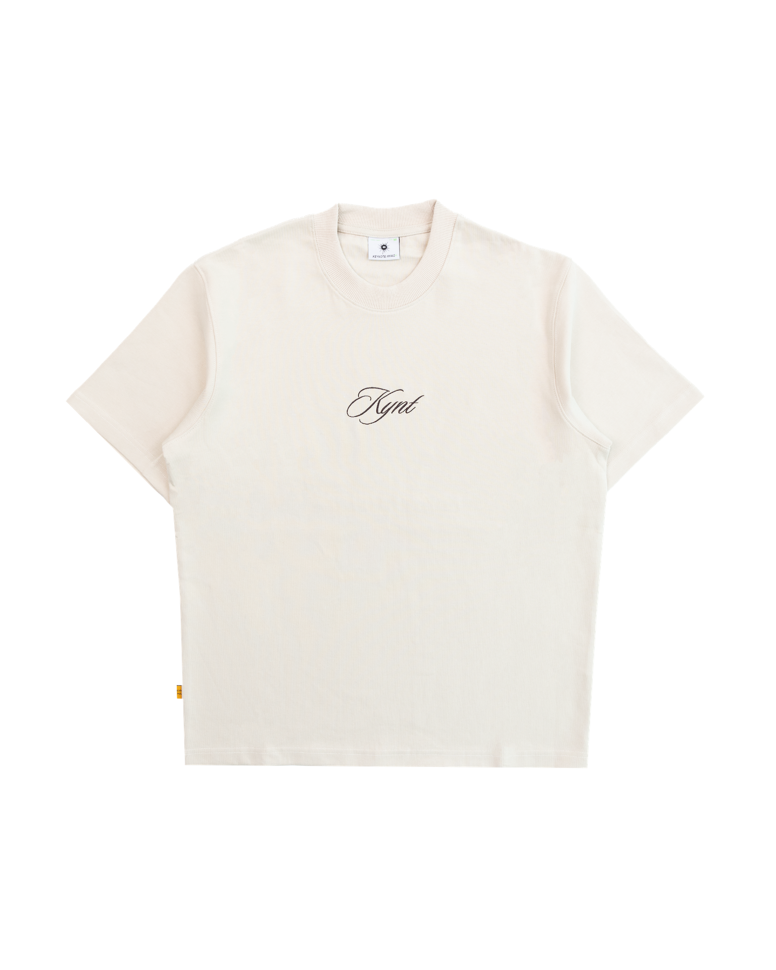 Cozy Patchwork Tee Beige