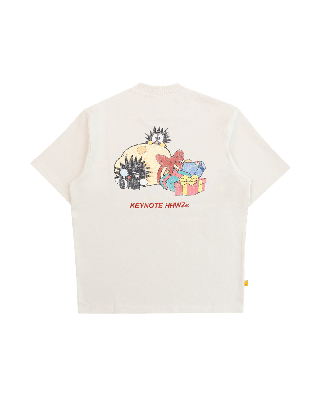 Cozy Patchwork Tee Beige