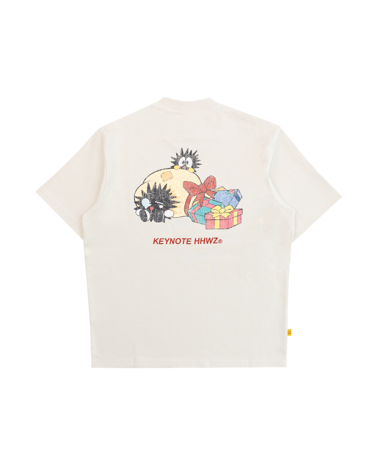 Cozy Patchwork Tee Beige