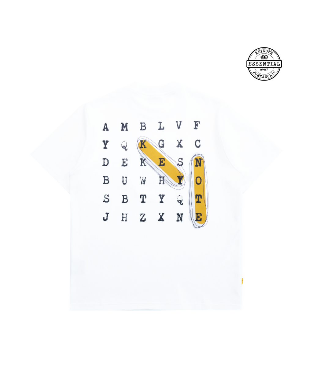 KEYNOTE | Workaholic Wordscape Tee White - SWAGANZ