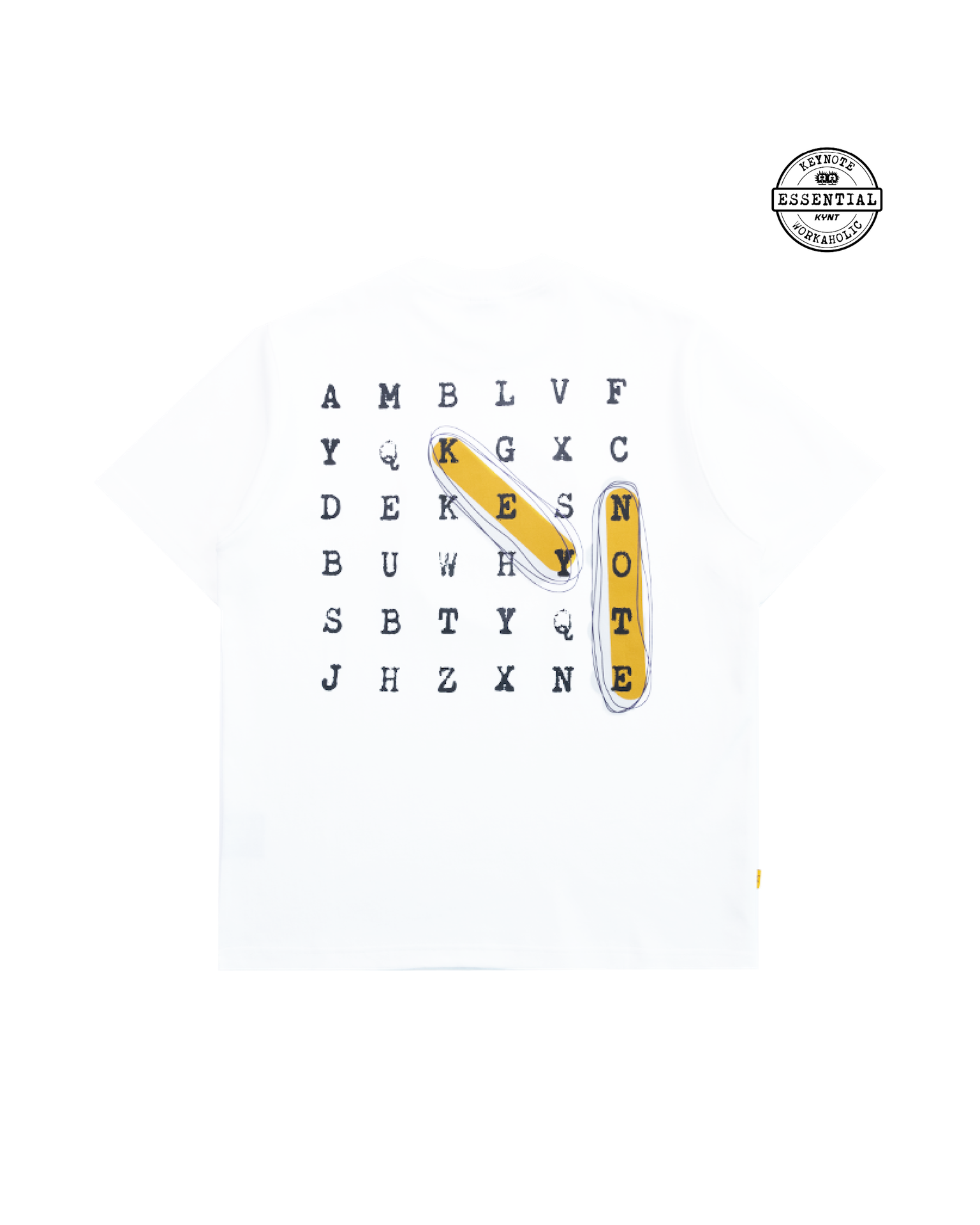 KEYNOTE | Workaholic Wordscape Tee White - SWAGANZ
