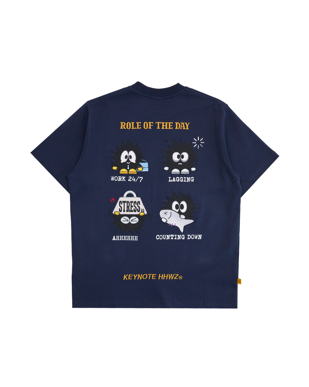 KEYNOTE | Workaholic Work Cycle Tee Navy - SWAGANZ