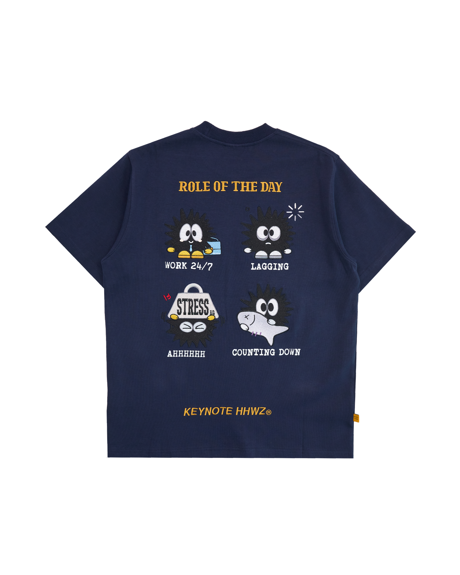 KEYNOTE | Workaholic Work Cycle Tee Navy - SWAGANZ