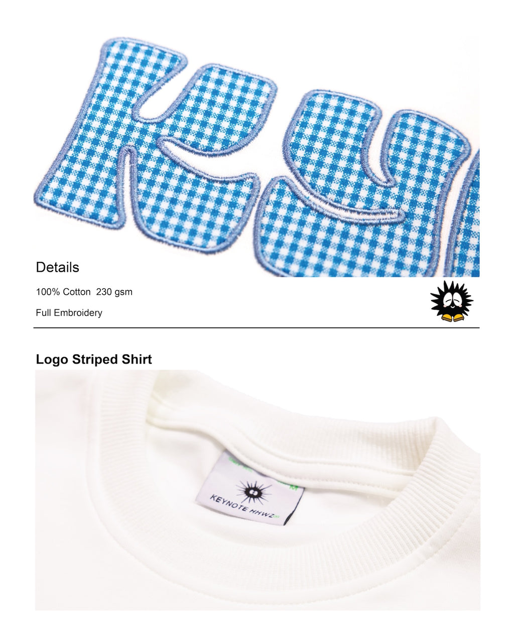 Aqua Title Crop Top White