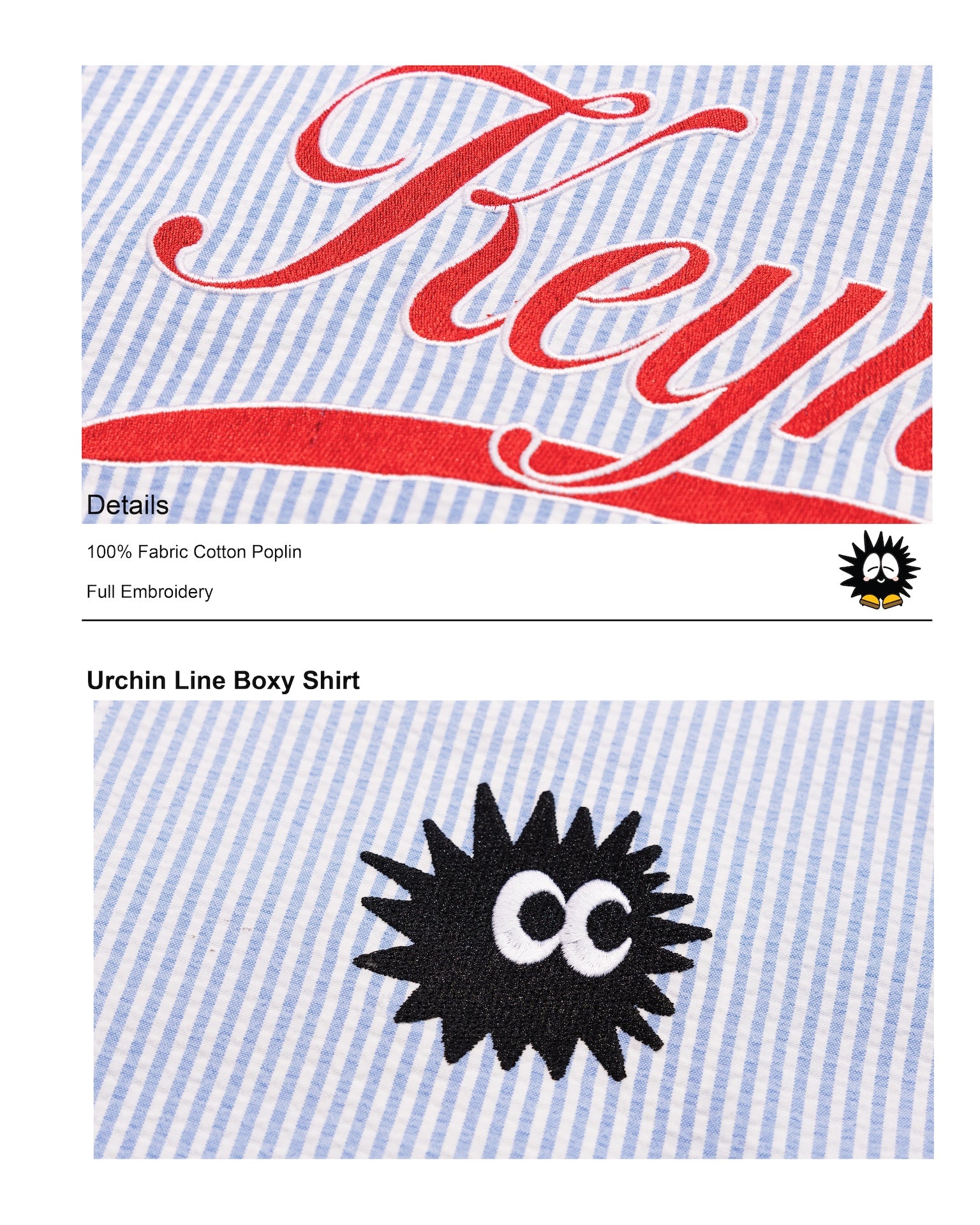 Women Urchin Line Shirt Blue