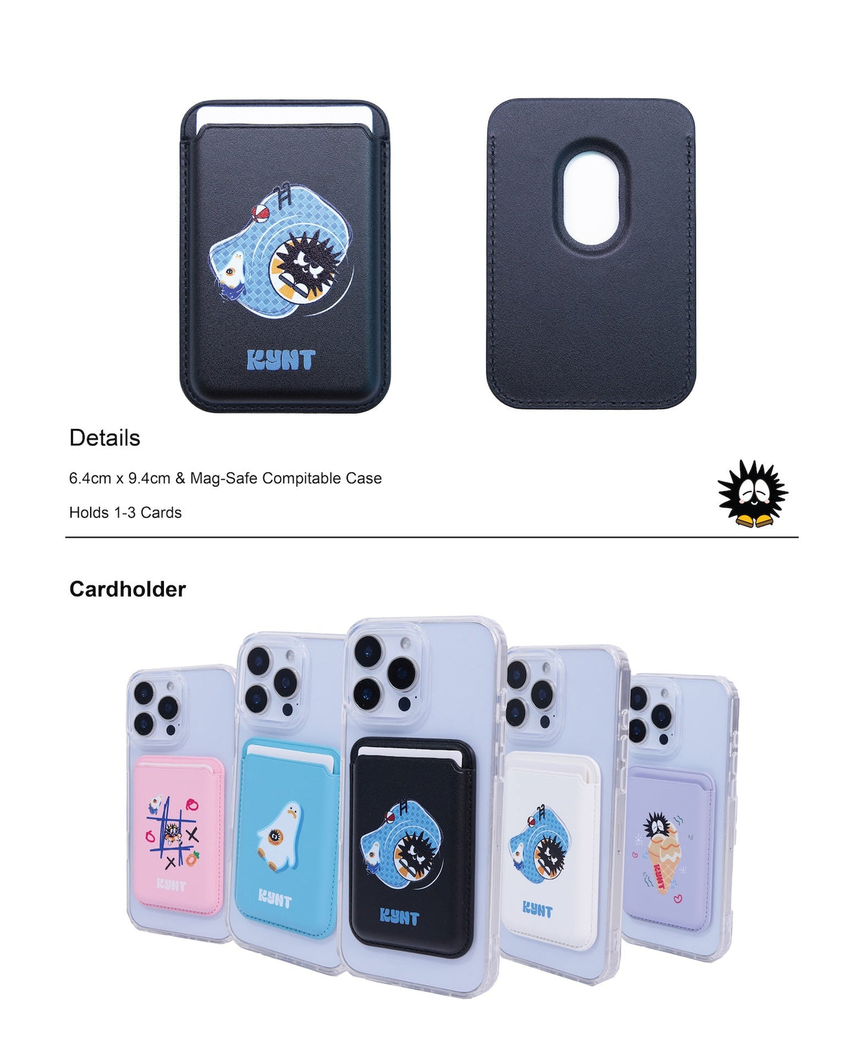 KEYNOTE | Floting Into Summer Snap-On Wallet Black - SWAGANZ