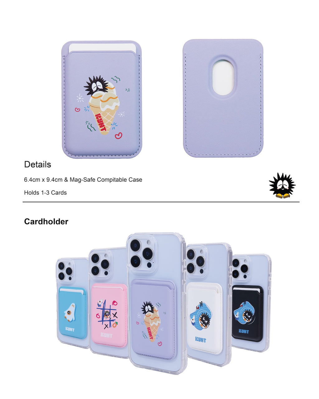Melting Summer Snap-On Wallet purple