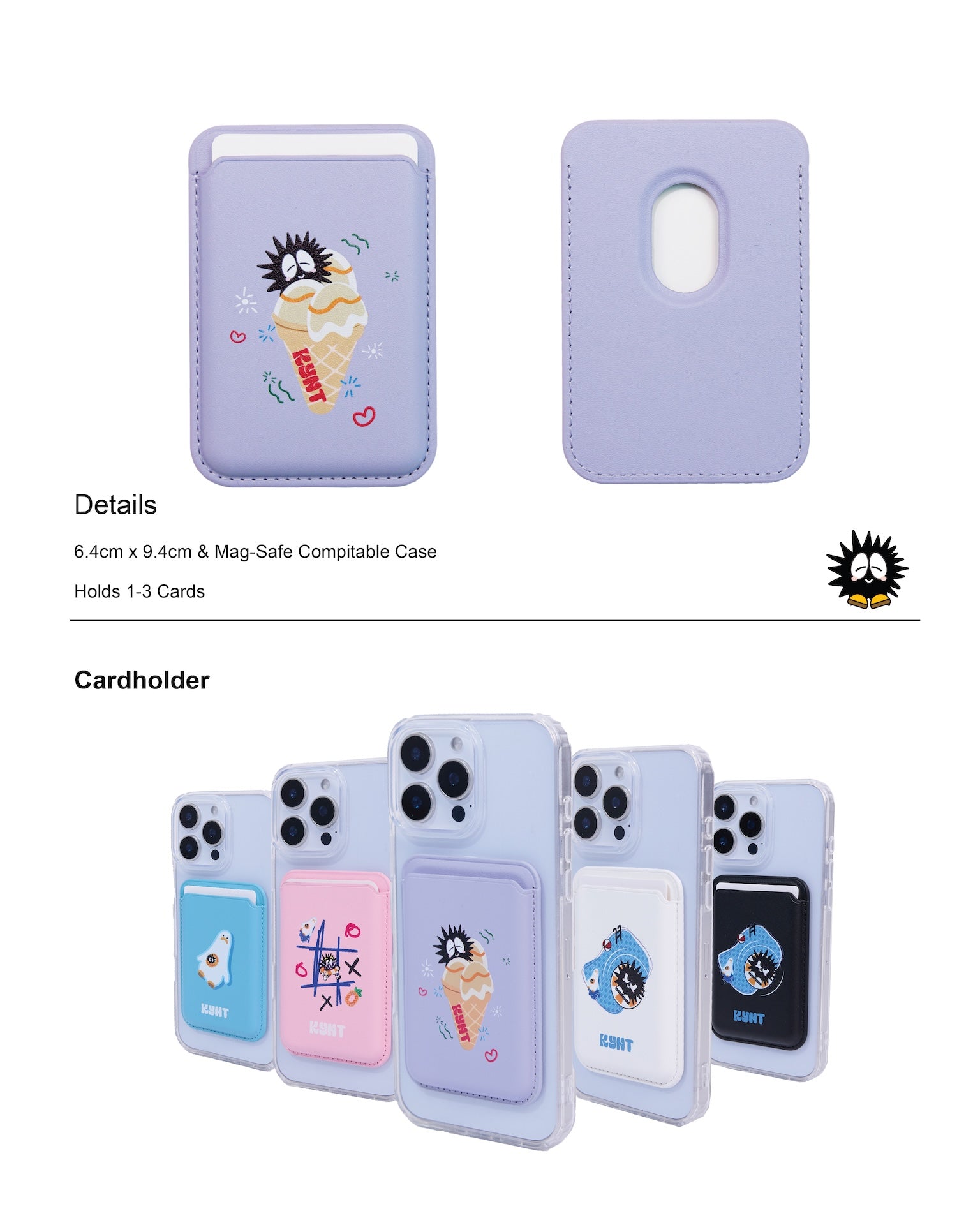Melting Summer Snap-On Wallet purple
