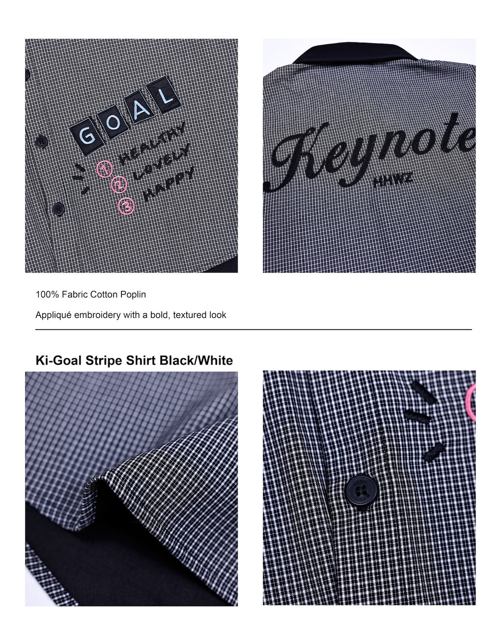 Ki-Goal Stripe Shirt Black/White
