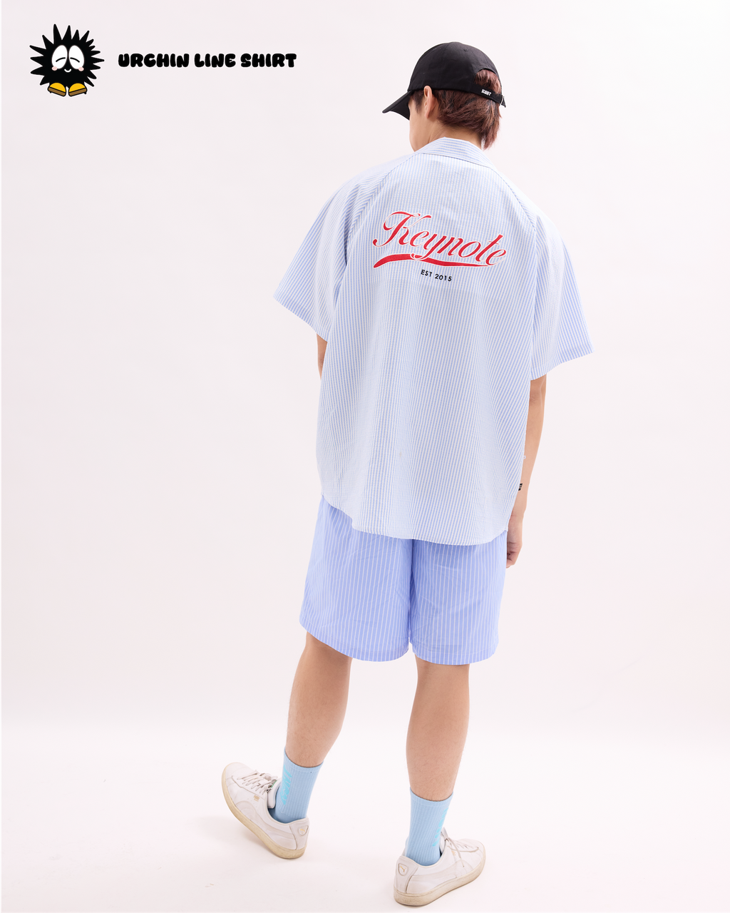 Men Urchin Line Shirt Blue
