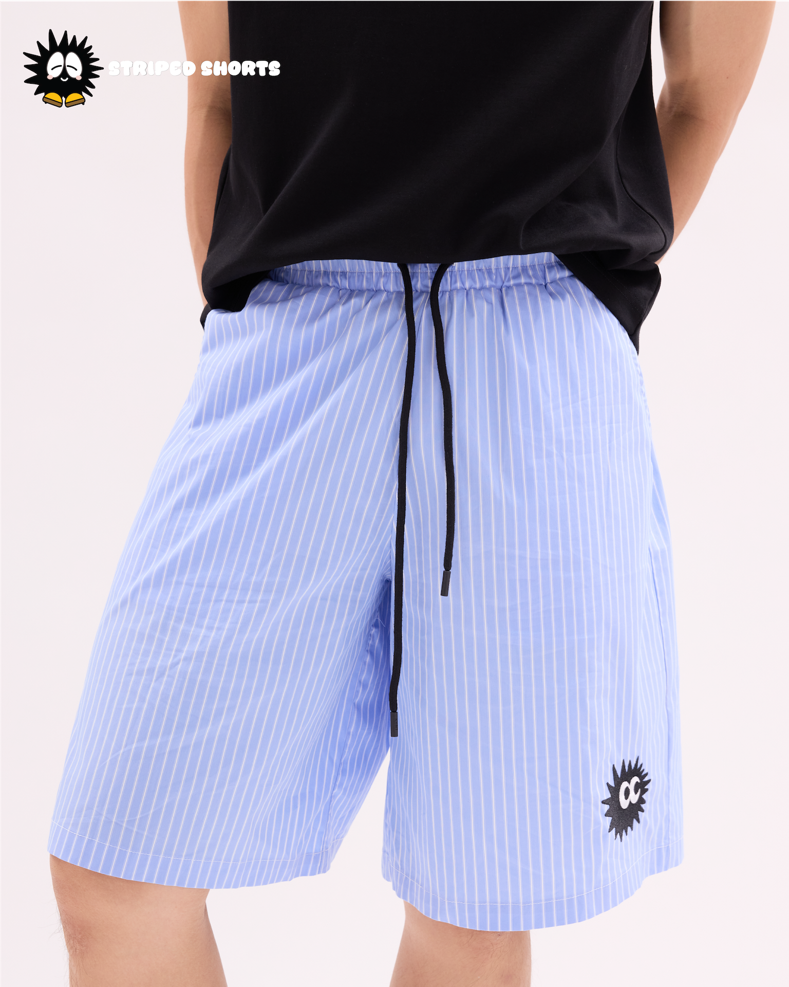 Striped Bybrid Short Blue