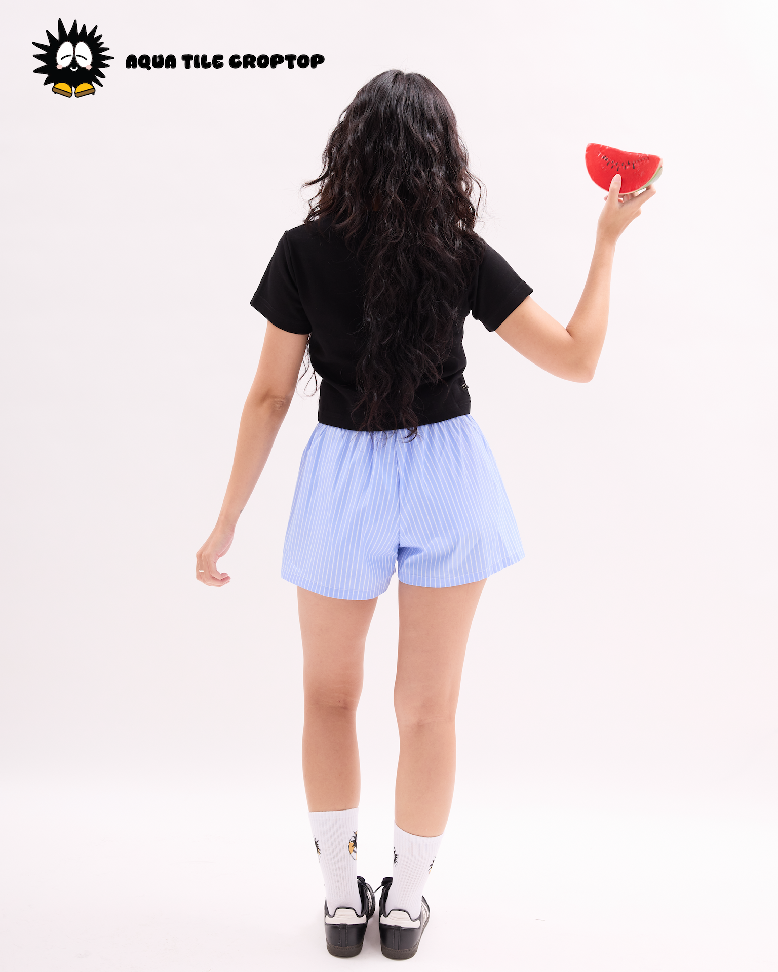 Soda Crop Top Black