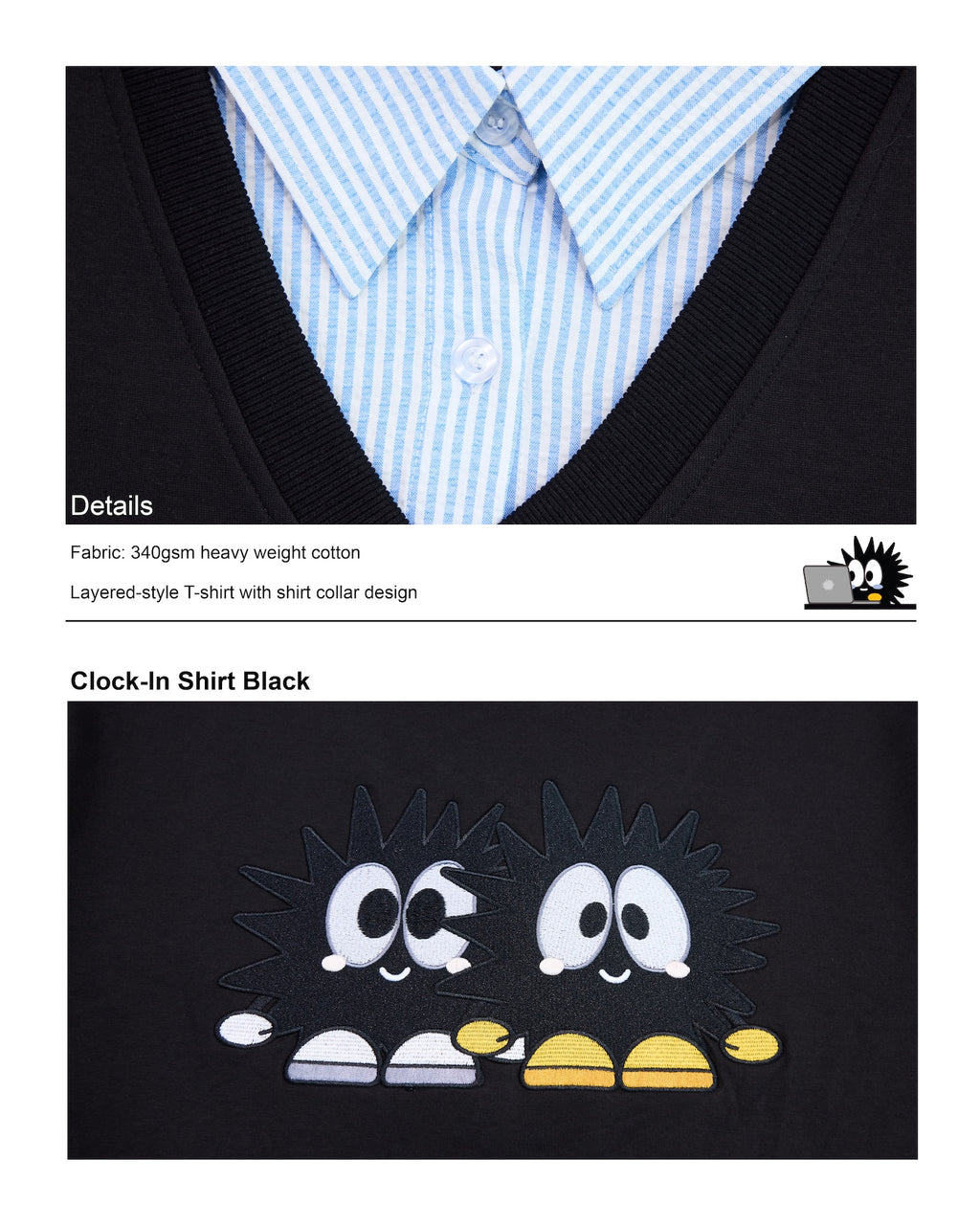 Clock-In Shirt Black