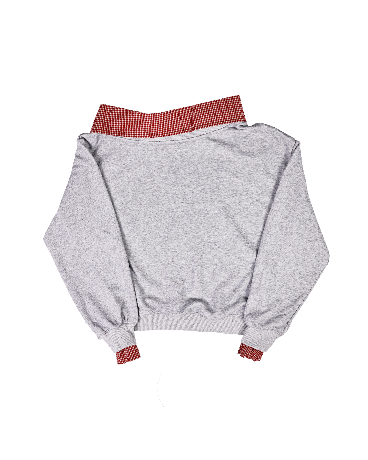 Convertible Zip Polo Tee Grey/Red