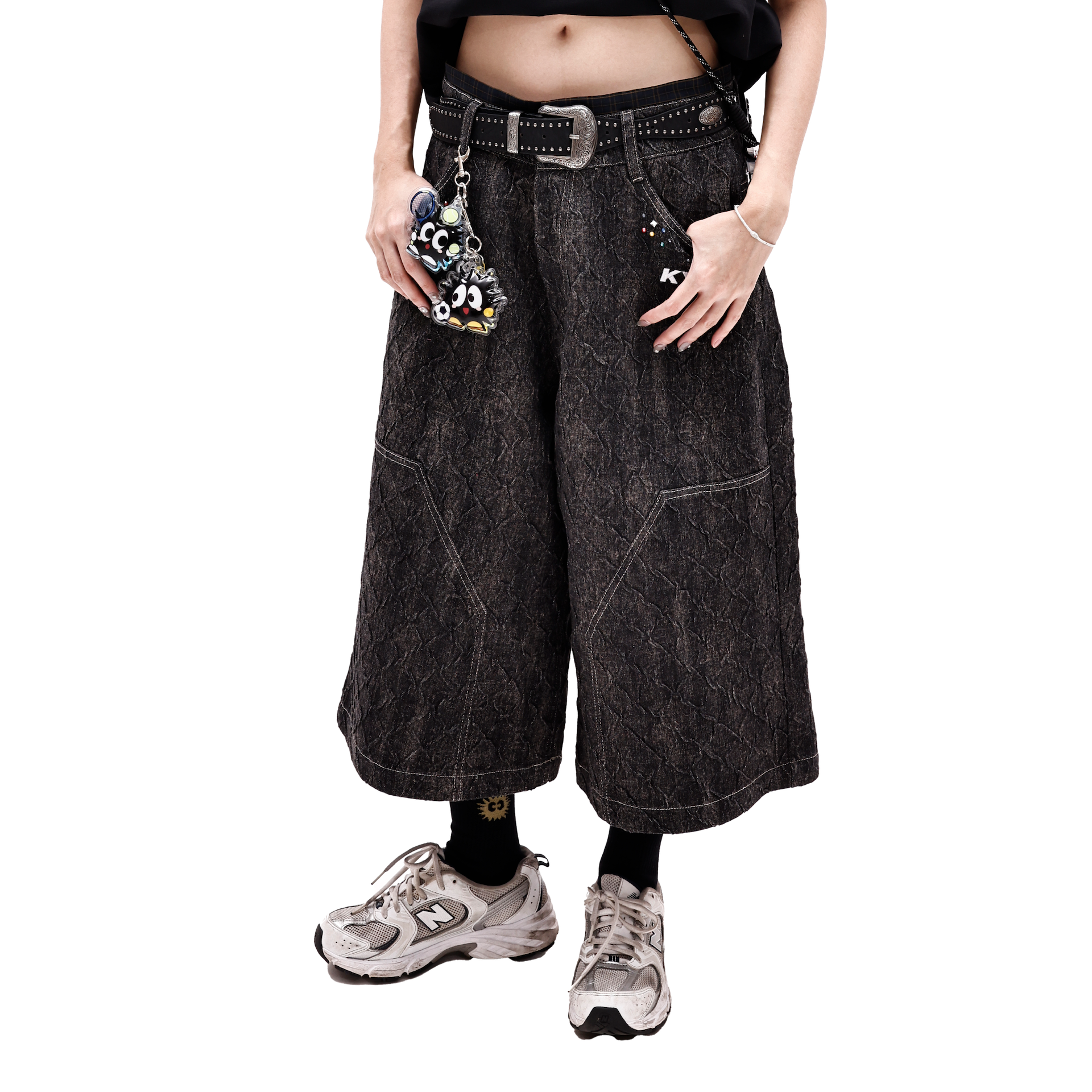 KEYNOTE | Sport Club Denim Jorts Black - SWAGANZ