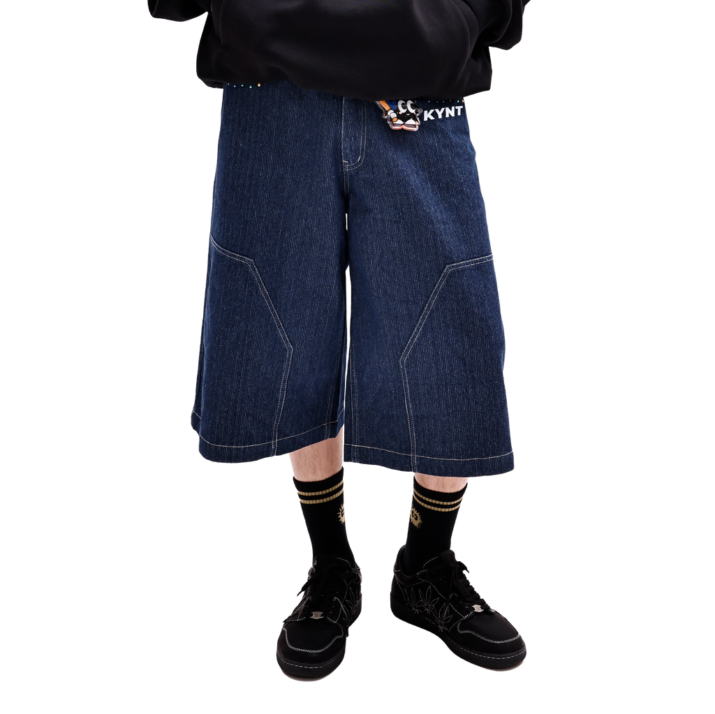 KEYNOTE | Sport Club Denim Jorts Blue - SWAGANZ