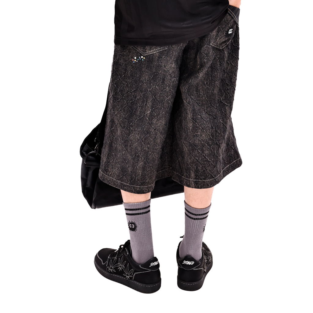 KEYNOTE | Sport Club Denim Jorts Black - SWAGANZ