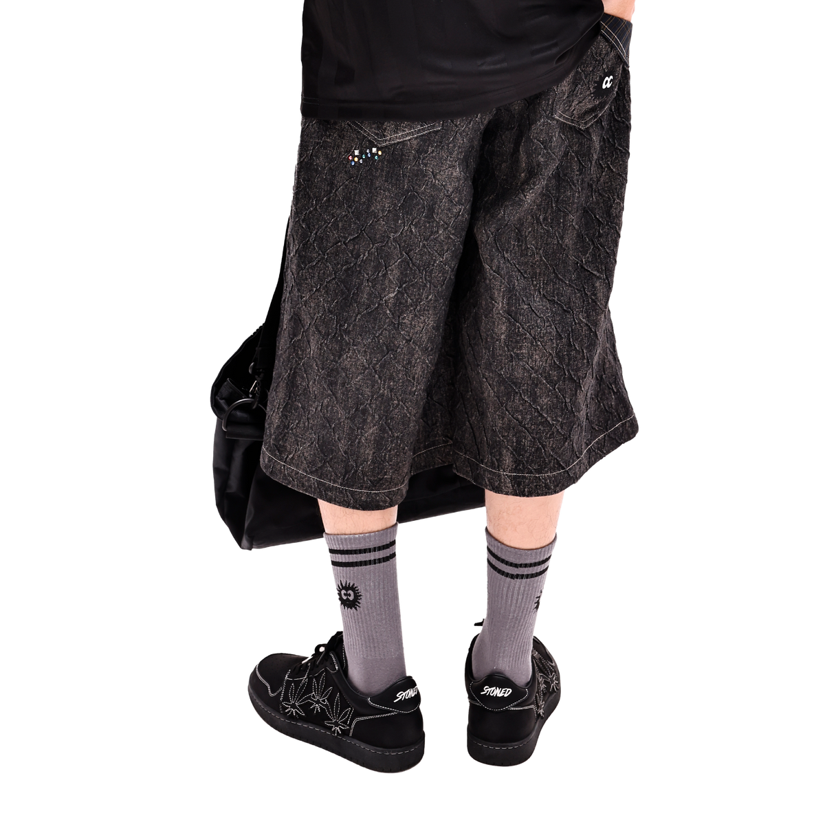 KEYNOTE | Sport Club Denim Jorts Black - SWAGANZ