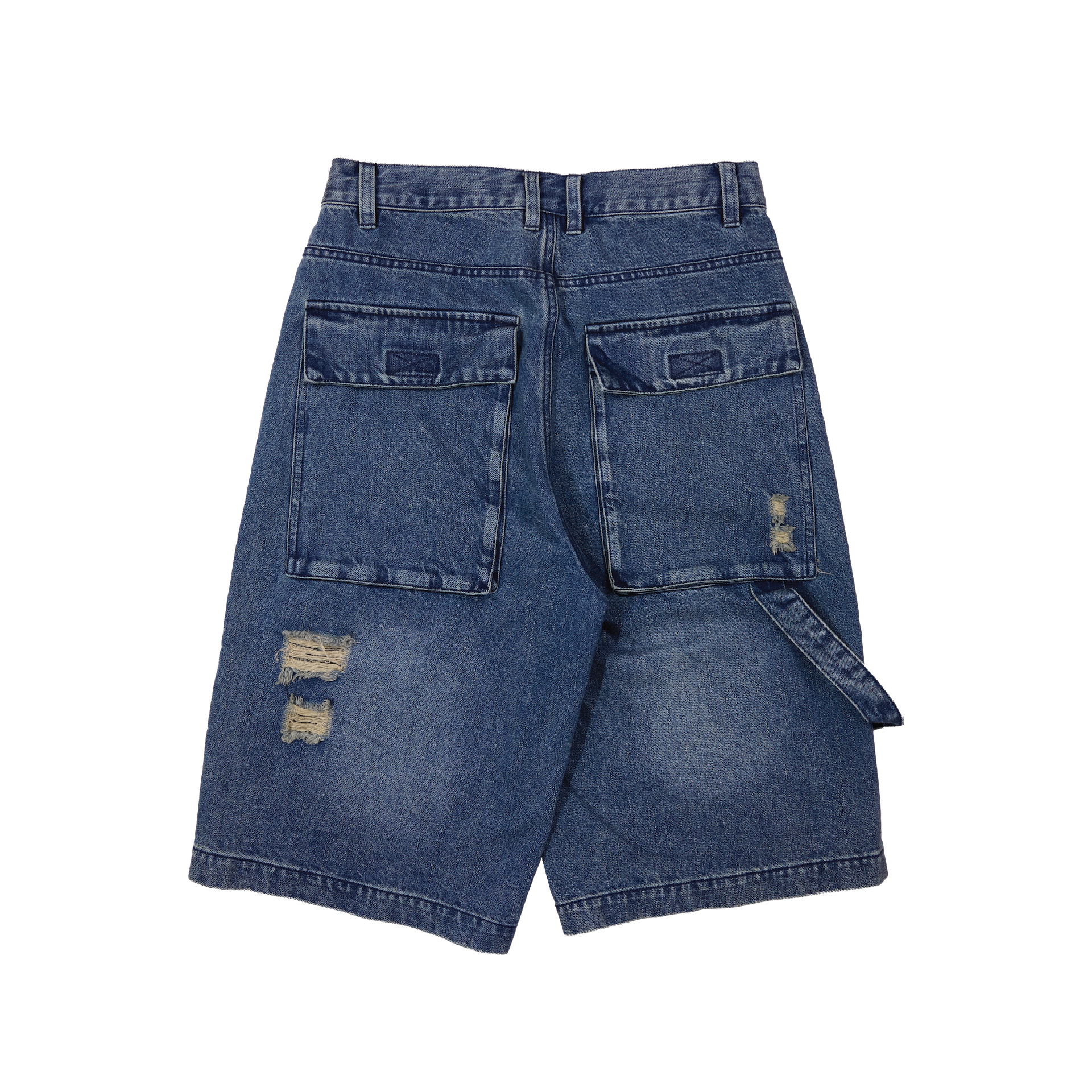 Vintage Lunar Flannel Patch Denim Shorts